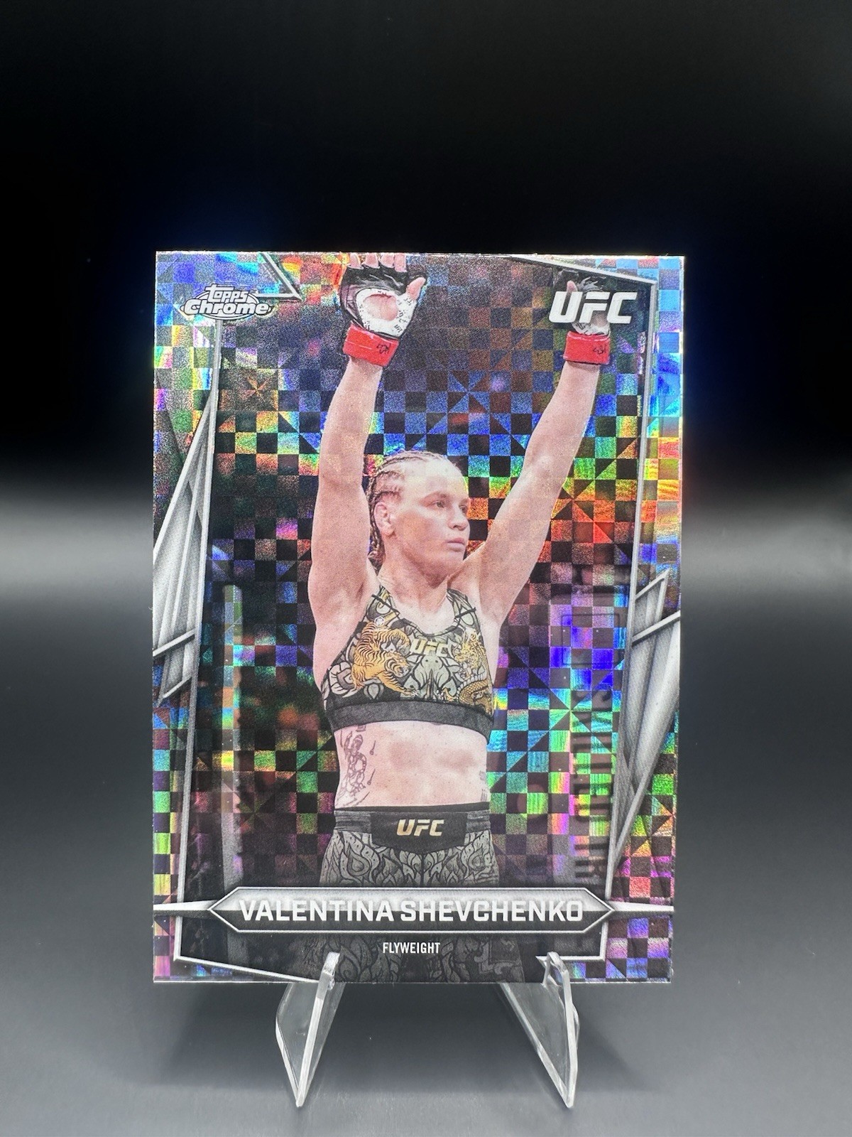 2026 Topps Chrome UFC Valentina Shevchenko Geometric Refractor #3 Champion