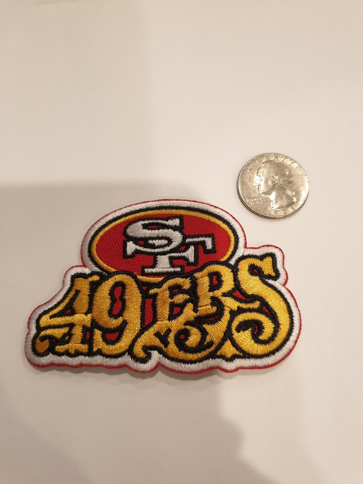 SAN FRANCISCO 49ers IRON ON EMBROIDERED PATCH 3.5 “X2.25”