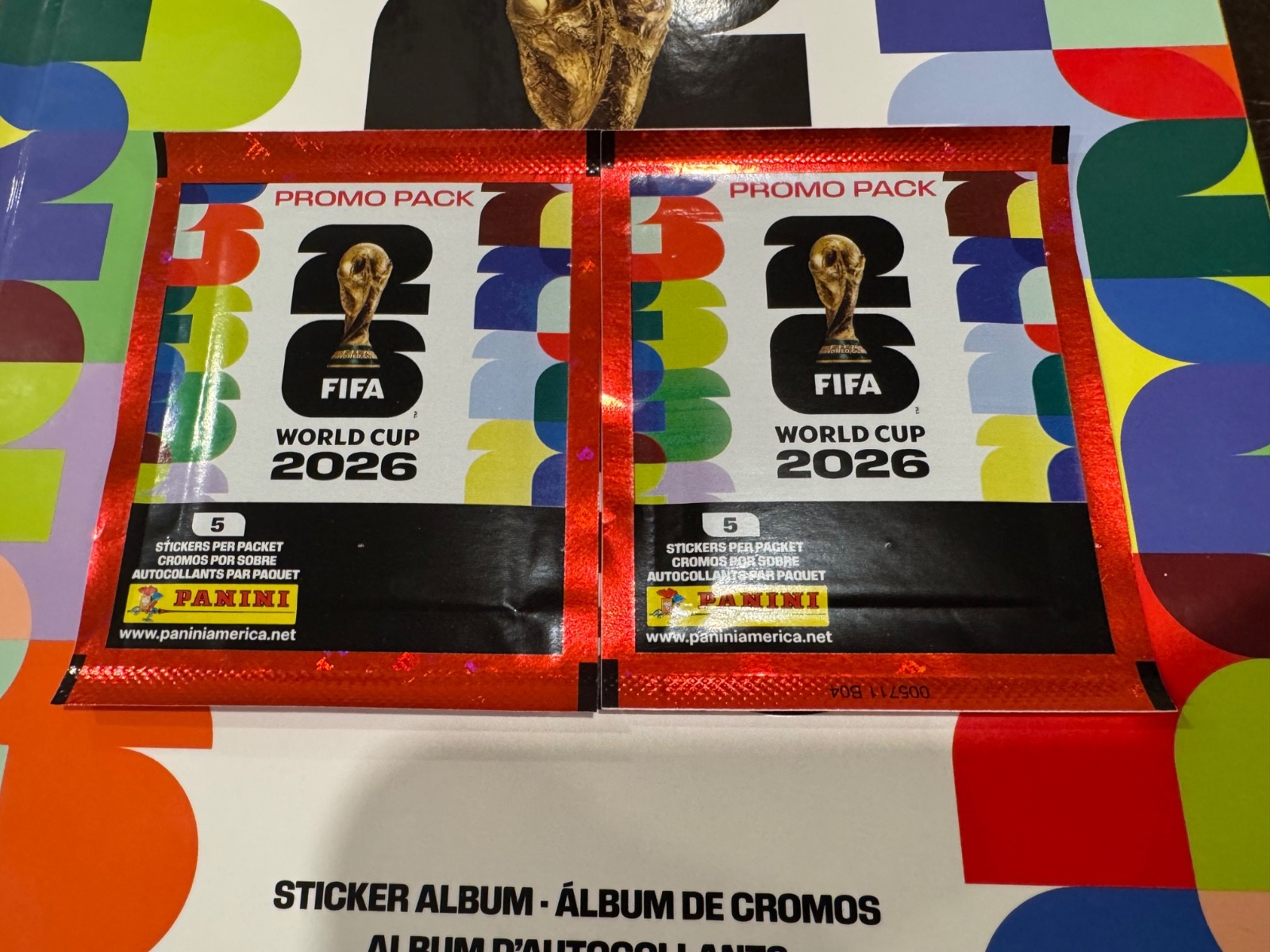 2026 Panini FIFA World Cup Sticker Promo packs Red! Two packs.
