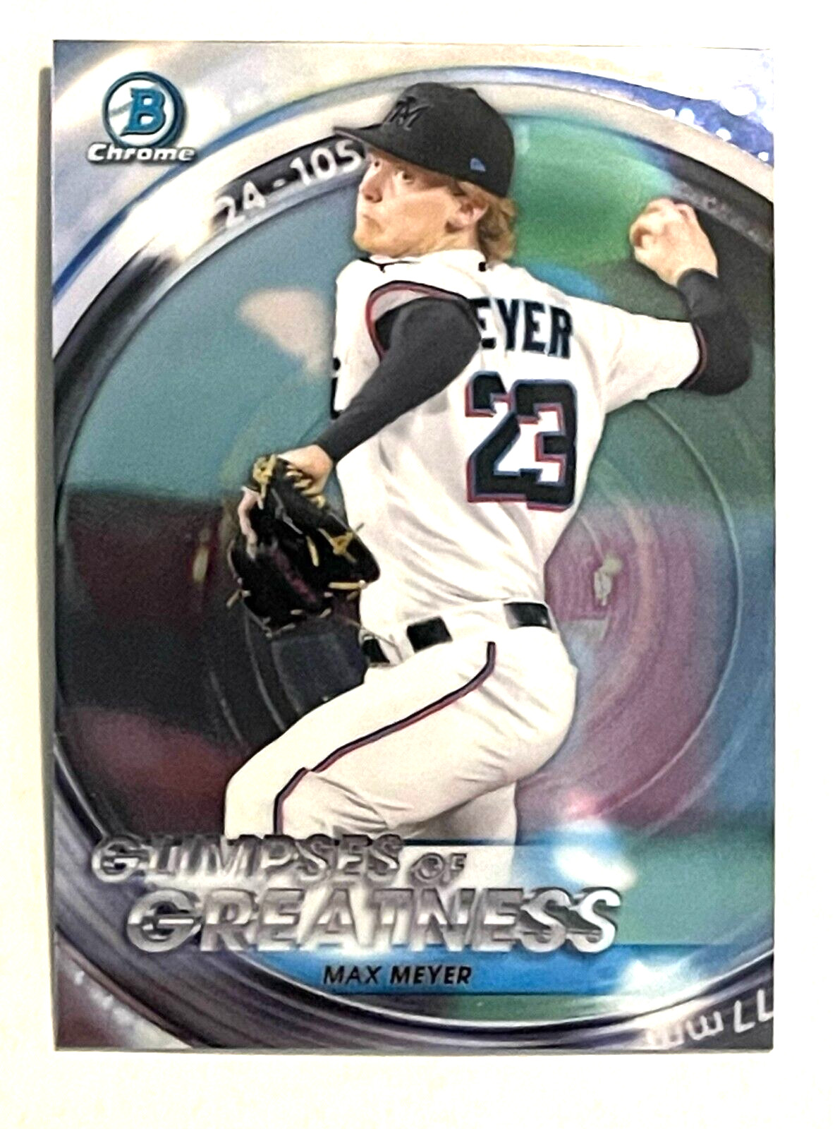 2020 BOWMAN DRAFT CHROME MAX MEYER GLIMPSE OF GREATNESS MIAMI MARLINS #GOG-MM