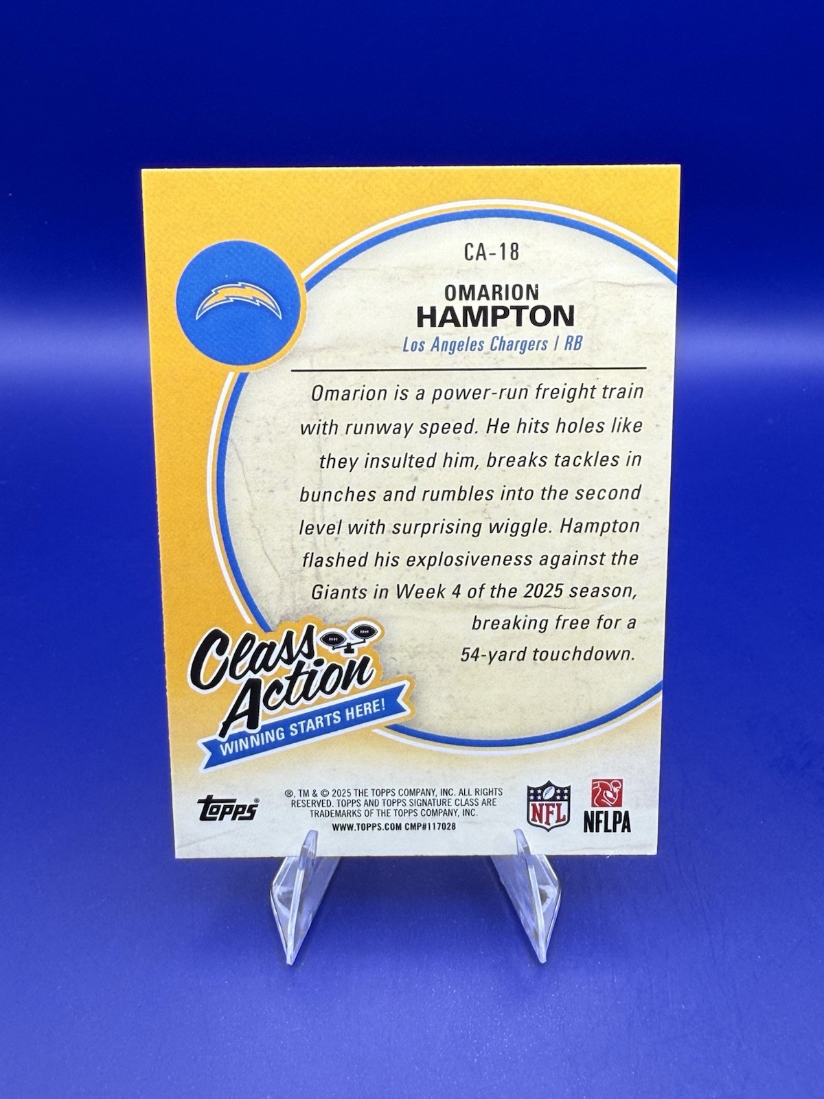 Topps 2025 Signature Class Omarion Hampton #CA-18 Class Action RC
