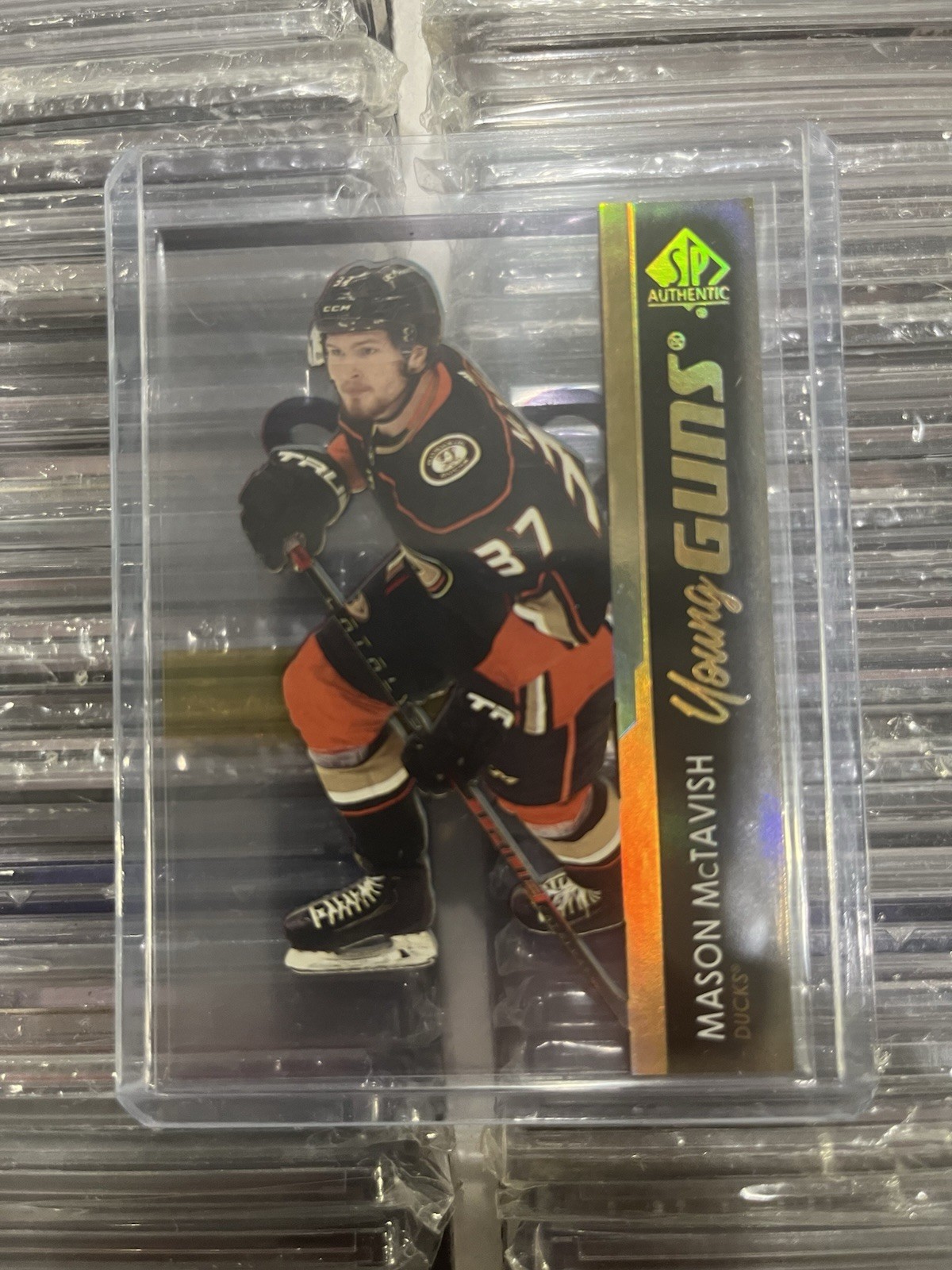 2021-22 Upper Deck Mason McTavish Young Guns SSP Acetate #451 Ducks Rookie RC