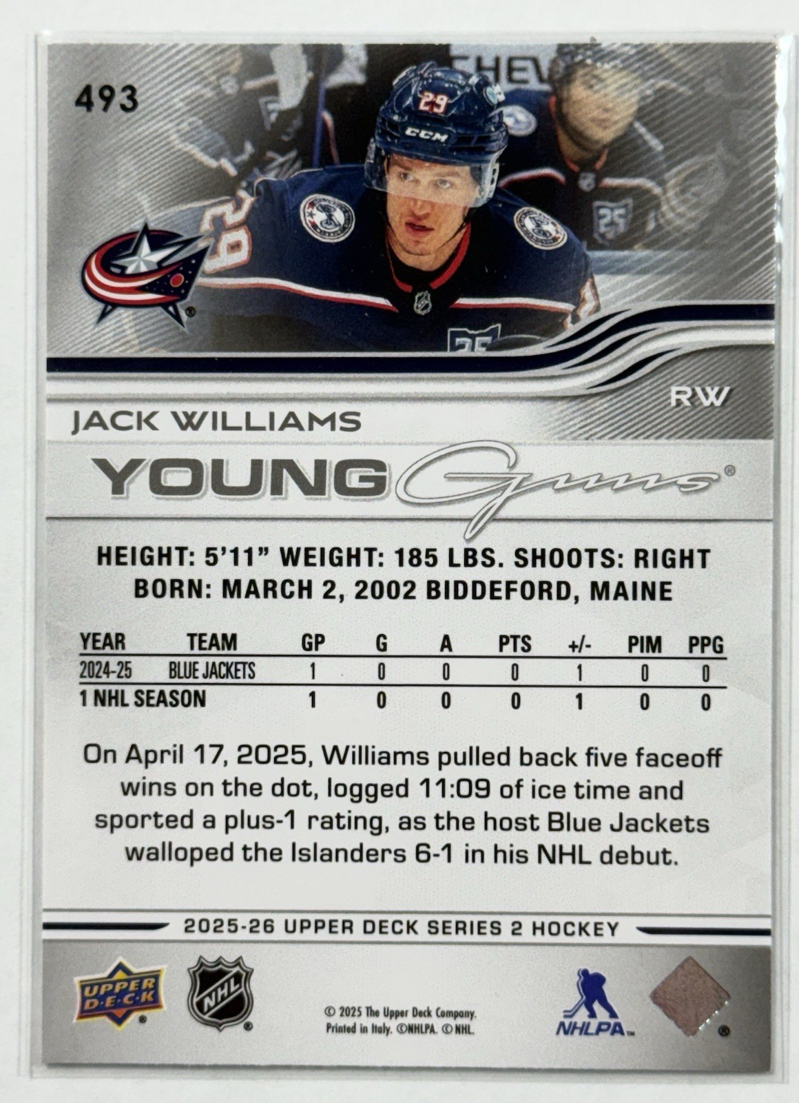 2025-26 Upper Deck Series 2 Young Guns (#451-500) Complete Your Set, You Pick