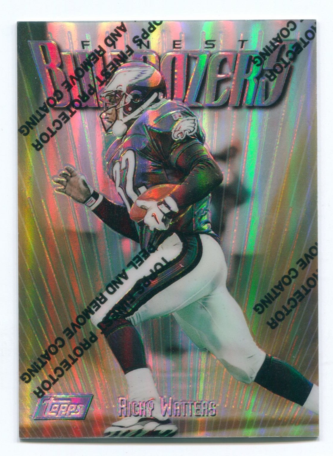 1997 Topps Finest Bulldozer Uncommon Refractor Ricky Watters Philadelphia Eagles