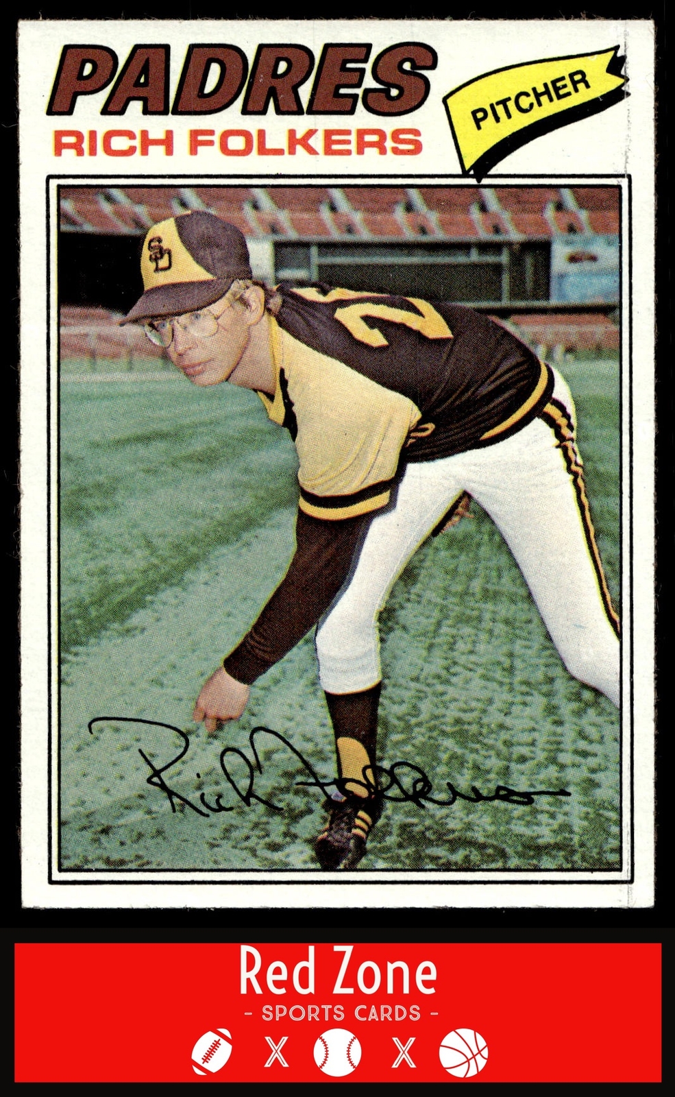 1977 Topps – #372 Rich Folkers EX+