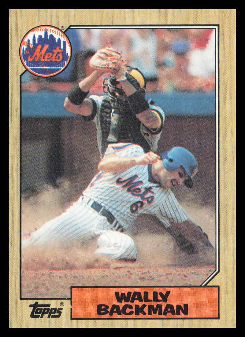 1987 Topps #48 Wally Backman New York Mets Baseball Card