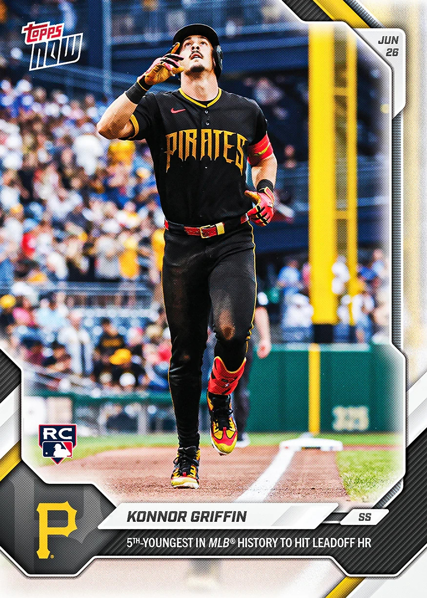 Konnor Griffin – 2026 MLB Topps NOW® – Card 379 5th Youngest Lead Off HR Presale