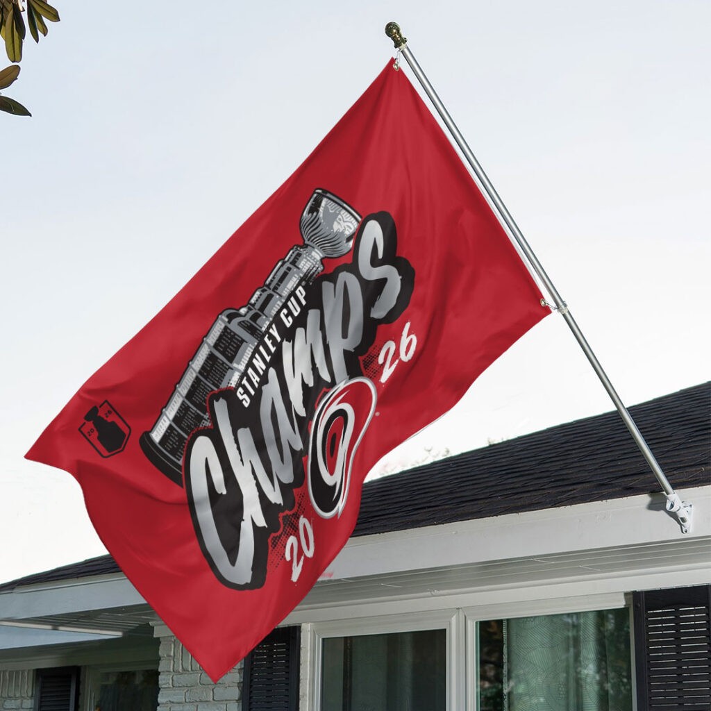 Carolina @Hurricane Stanley Cup Champions 2026 3D Flag