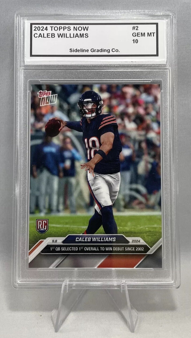 Caleb Williams Rookie Graded 10 Gem Mint 2024 Topps Now RC #2 NFL Debut