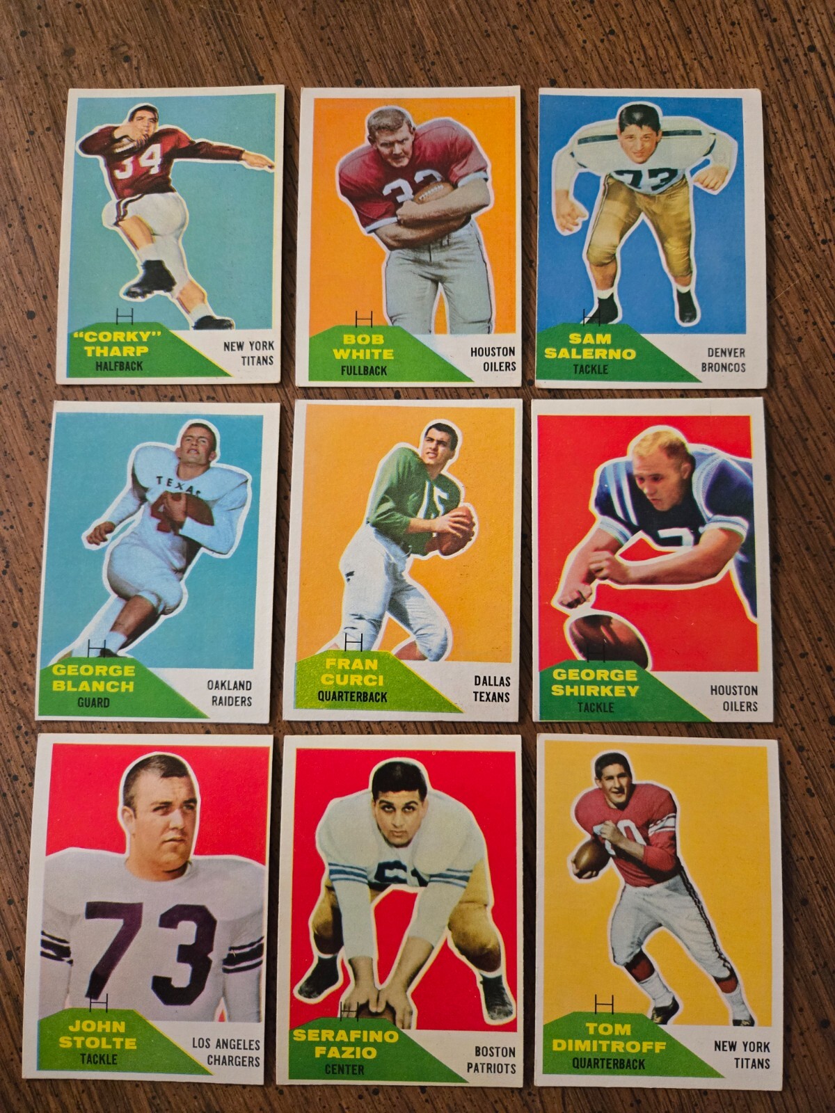 1960 FLEER FOOTBALL YOU PICK #2 – #131 ****FREE SHIPPING****