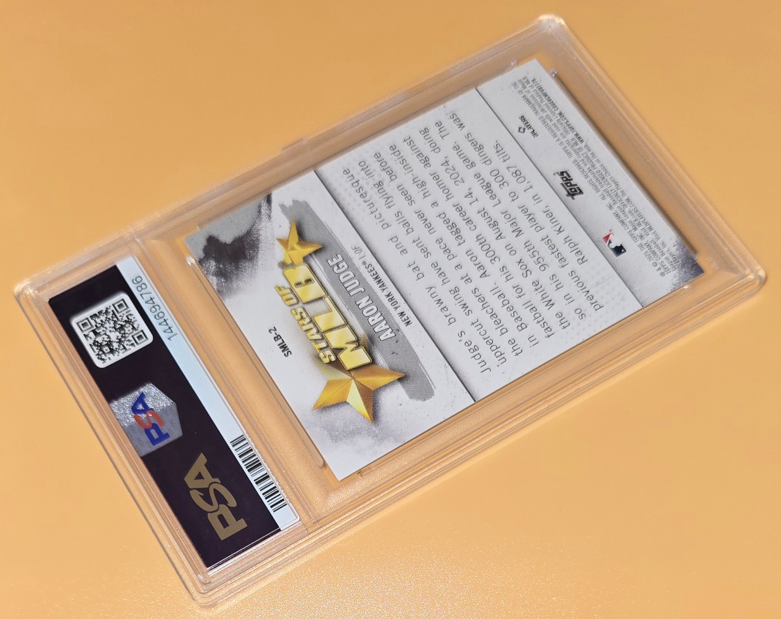 Aaron Judge PSA 10 2025 Topps Stars of MLB SMLB2 New York Yankees Fastest To 300