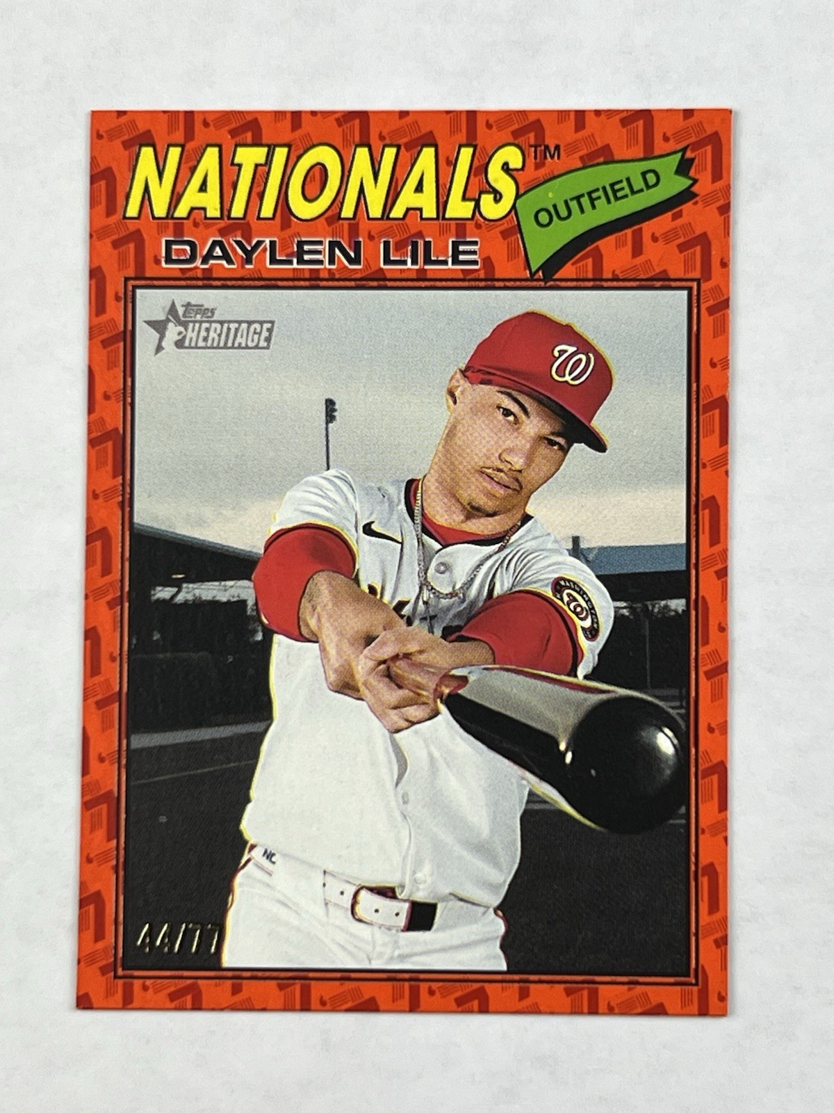 2026 Topps Heritage Daylen Lile Color of the Year /77 Rookie Card RC #124