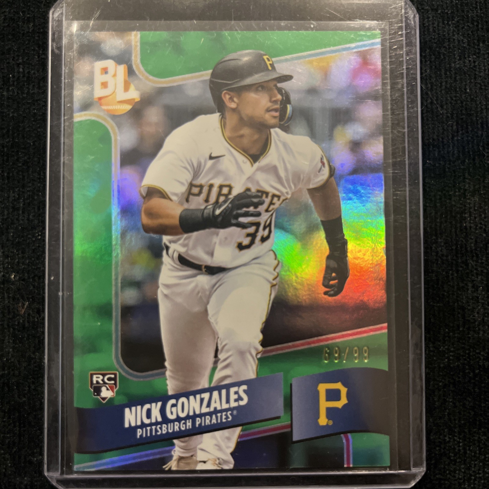 2024 Topps Big League Wrapper Redemption Nick Gonzales RC Green Foil /99 Pirates