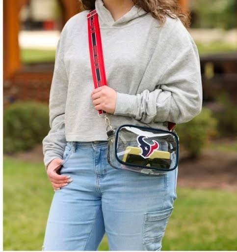 Houston Texans Clear Stadium Bag NFL Crossbody Purse Transparent Bag