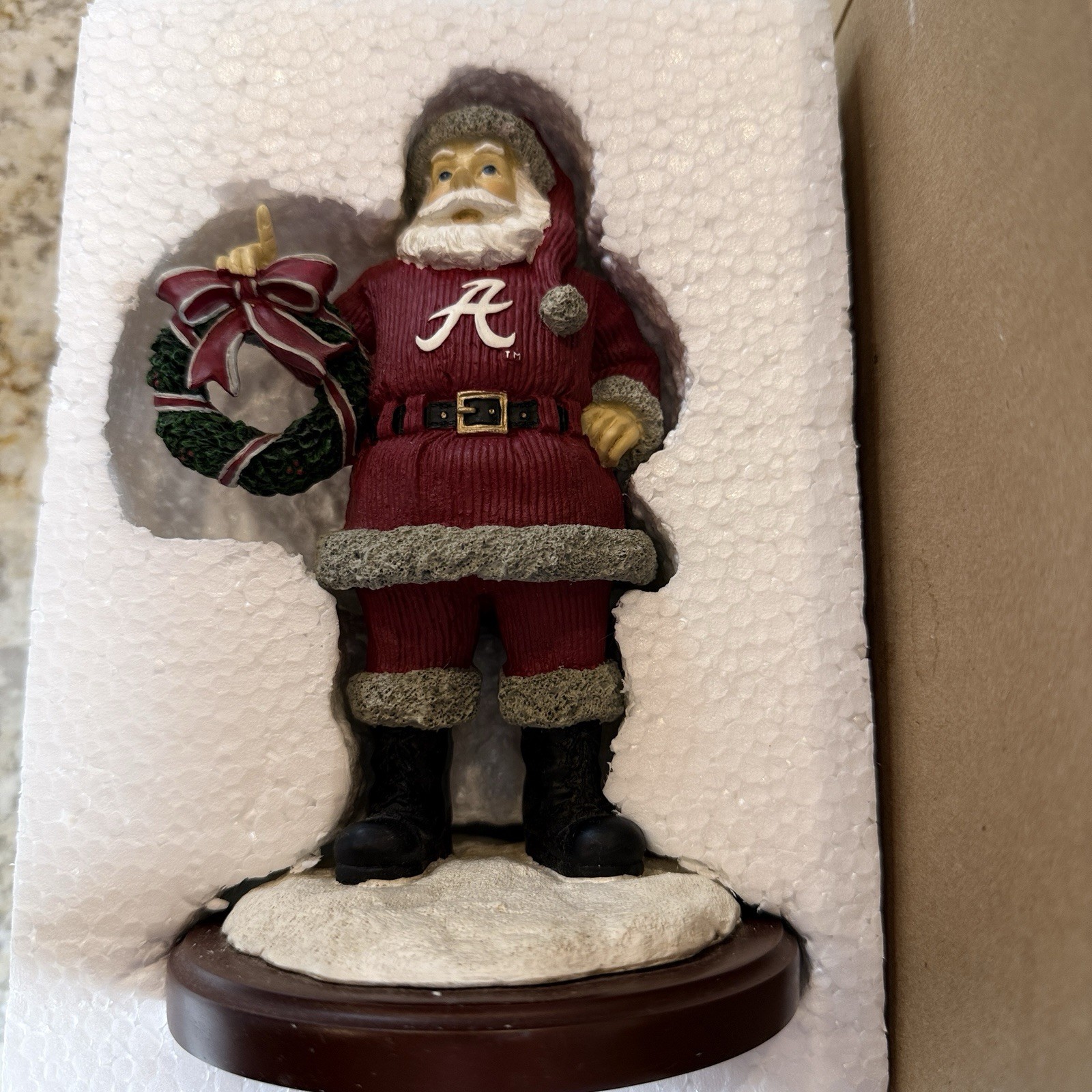 University of Alabama Santa Figurine Memory Co 2003 AL-701 Boxed