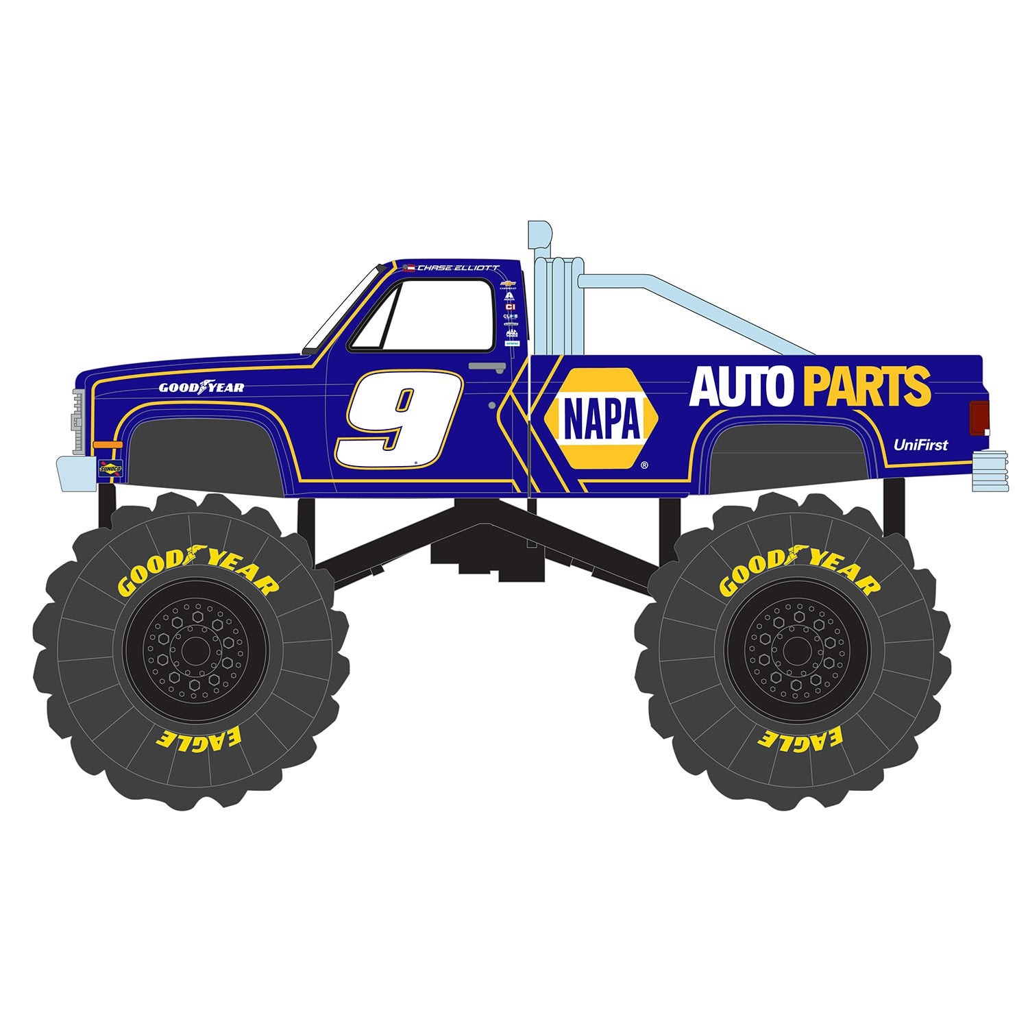 Chase Elliott NAPA 1:64 1984 Chevrolet C-20 Monster Truck Diecast