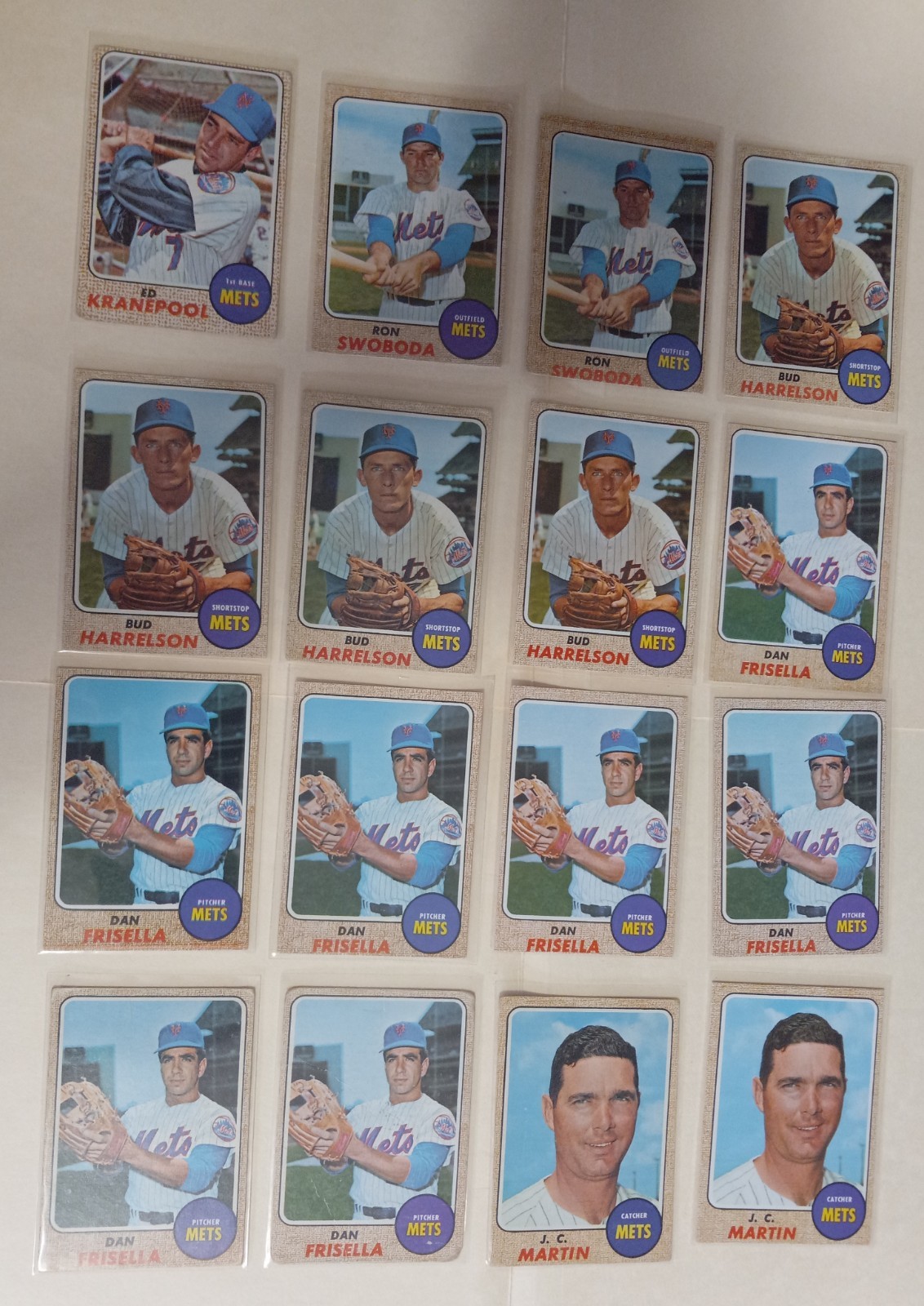 1968 New York Mets Baseball Cards – 95 Cards Total – All Mets