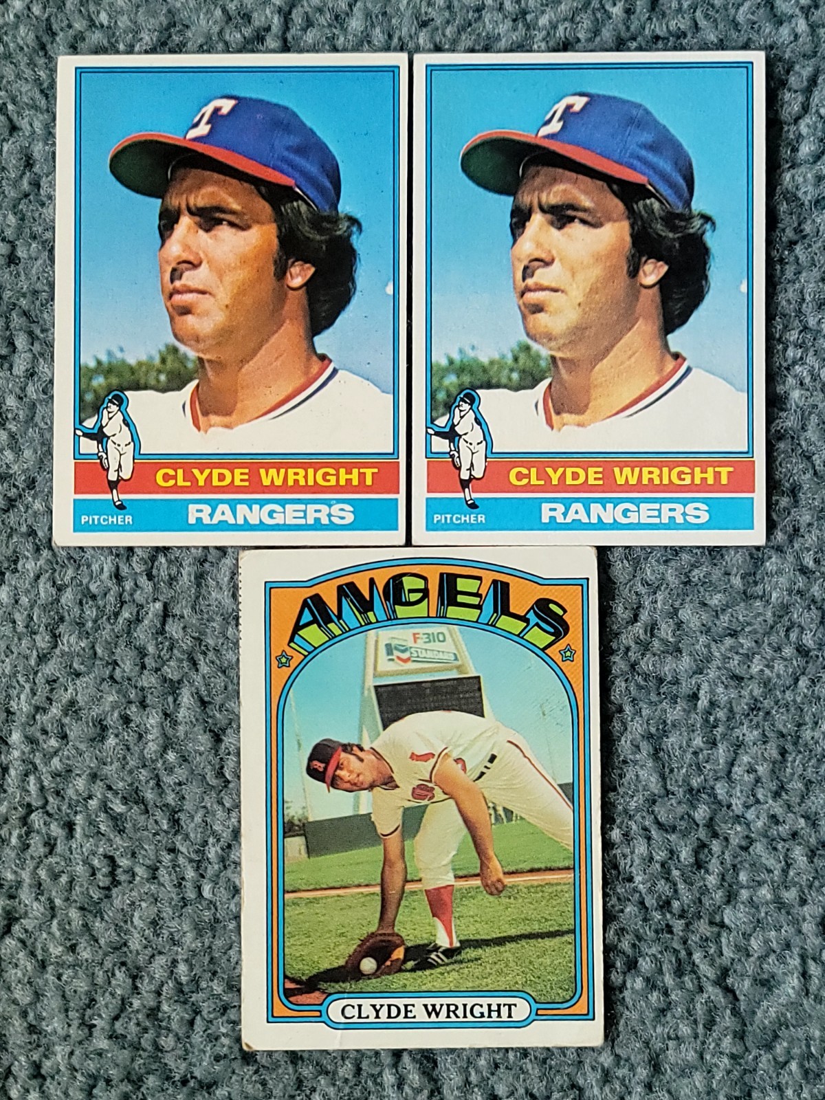 Clyde Wright Baseball Card Mixed Lot of approx 3 Cards
