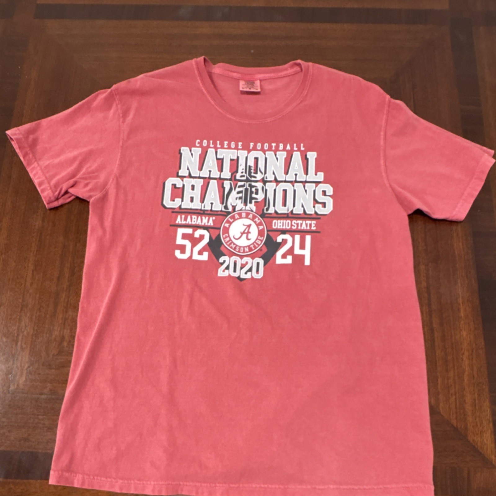 Comfort Colors Alabama Crimson Tide 2020 National Champions Shirt L