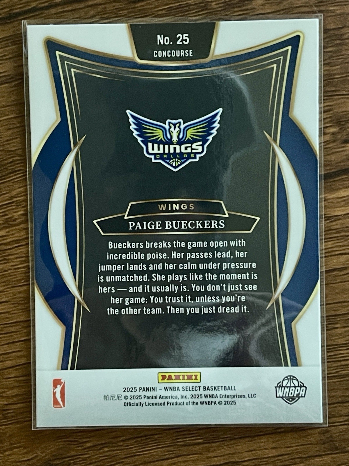 2025 Panini Select WNBA Paige Bueckers – Concourse Rookie Card (RC) #25