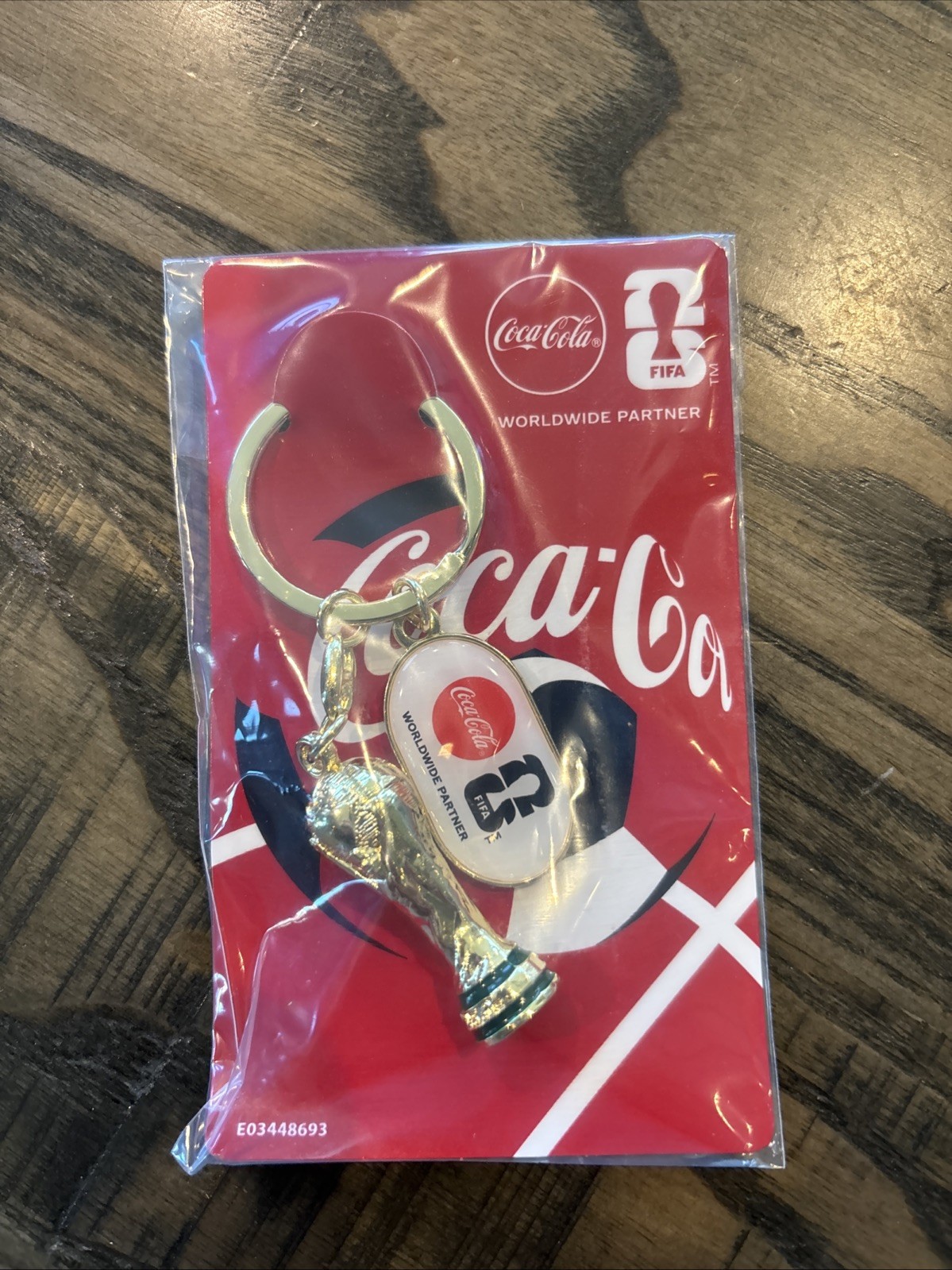 Authentic Coca Cola FIFA World Cup 2026 Trophy Keychain Coke Collectible USA