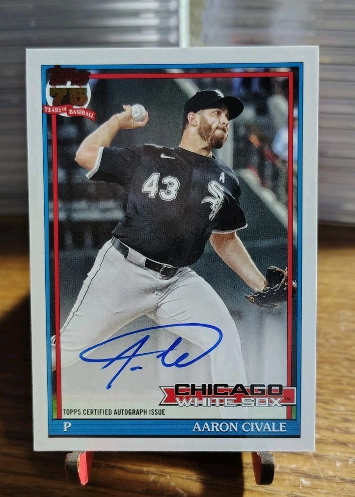 2026 Topps Series 2 Aaron Civale #91A-CIV 1991 On Card Auto White Sox