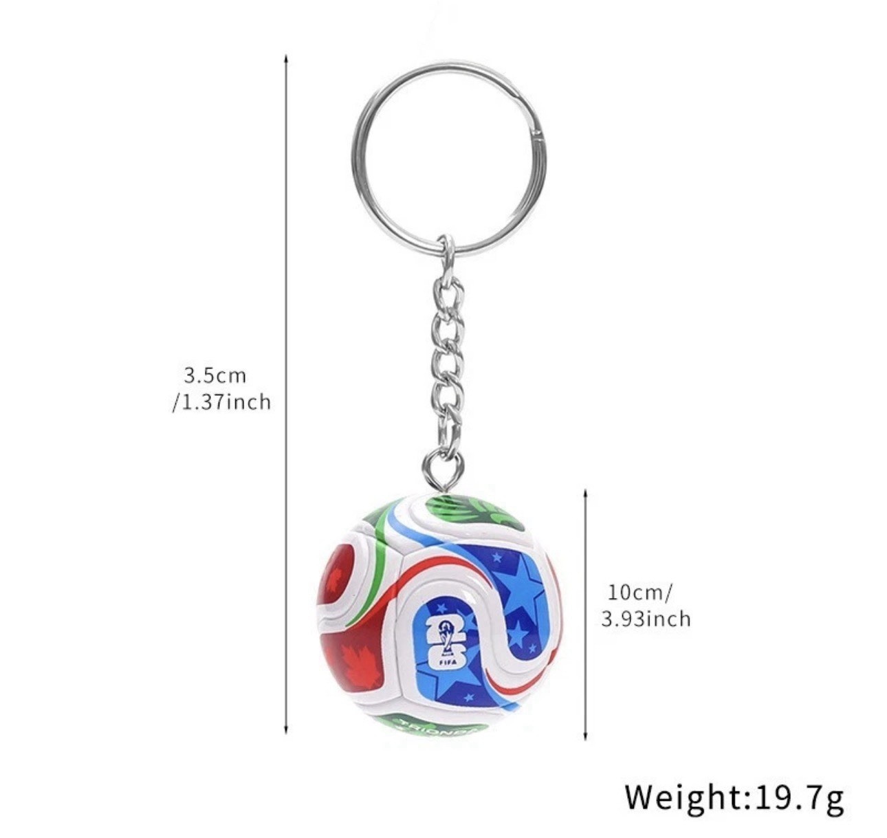 FIFA 2026 World Cup Mini Soccer Ball Keychain – FIFA Trionda – 1.5” Hard Ball