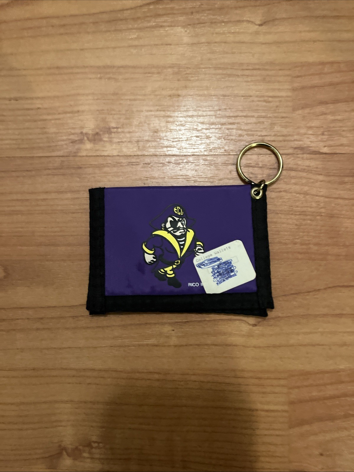 East Carolina Pirates ECU Nylon I.D. Case Card with Keyring Multicolor