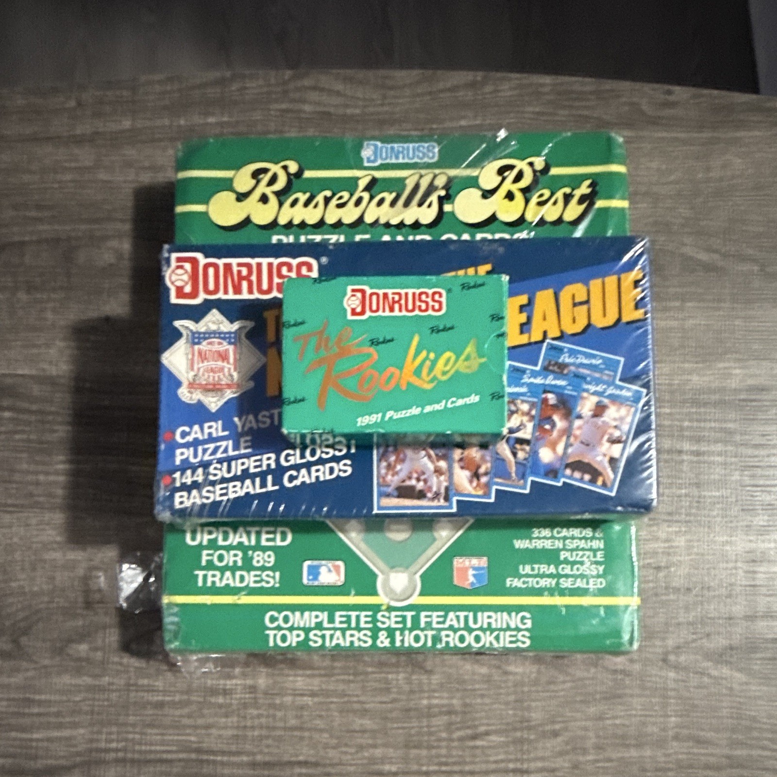 Lot of 3 BASEBALL‘S BEST 336 CARDS, PUZZLE / BEST OF NL 144 SUPER GLOSSY/ROOKIES