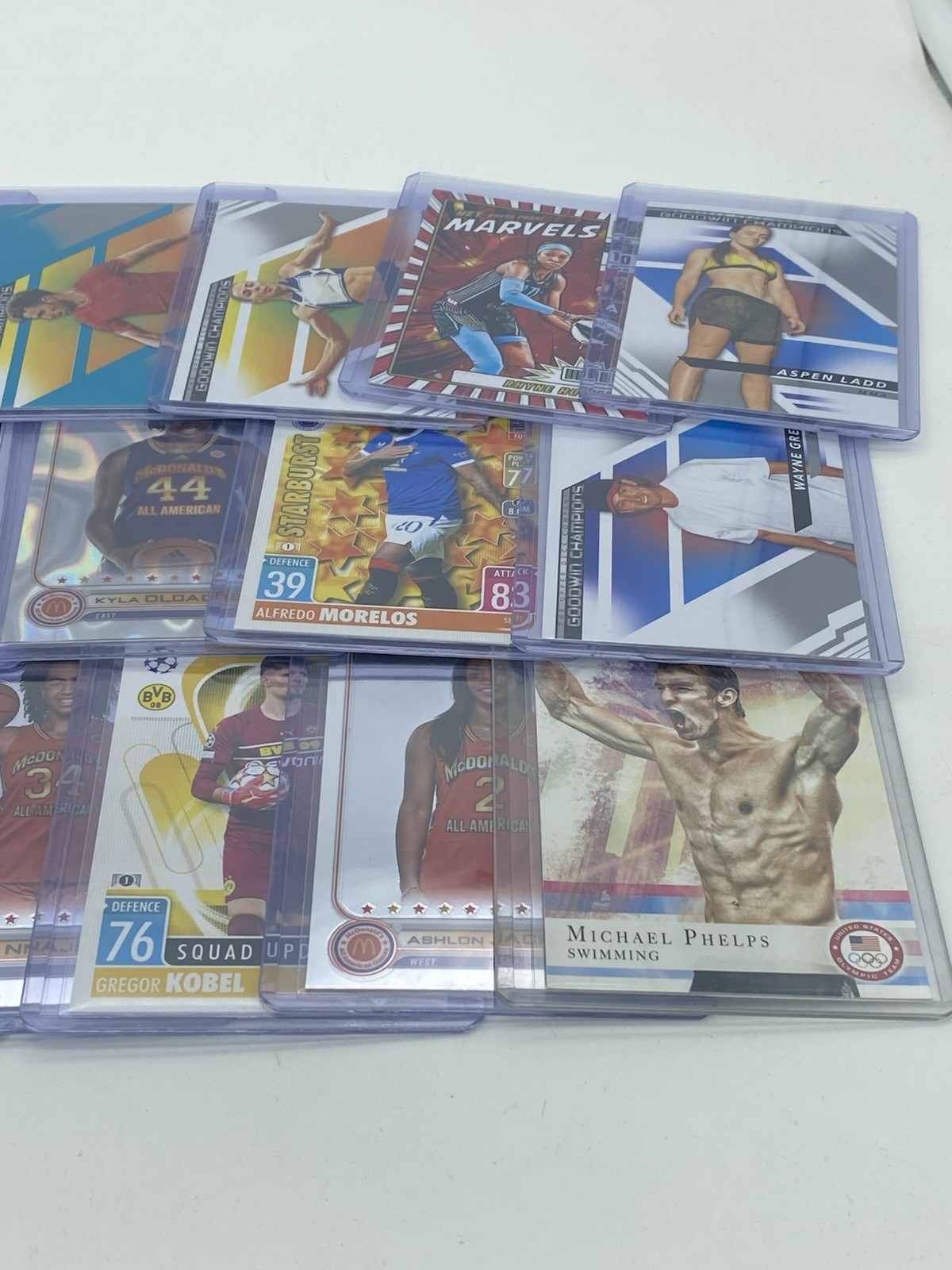 MIXED LOT OF 55 SPORTS TRADING CARDS Star Wars WNBA NBA MLB NHL MLB SOCCER