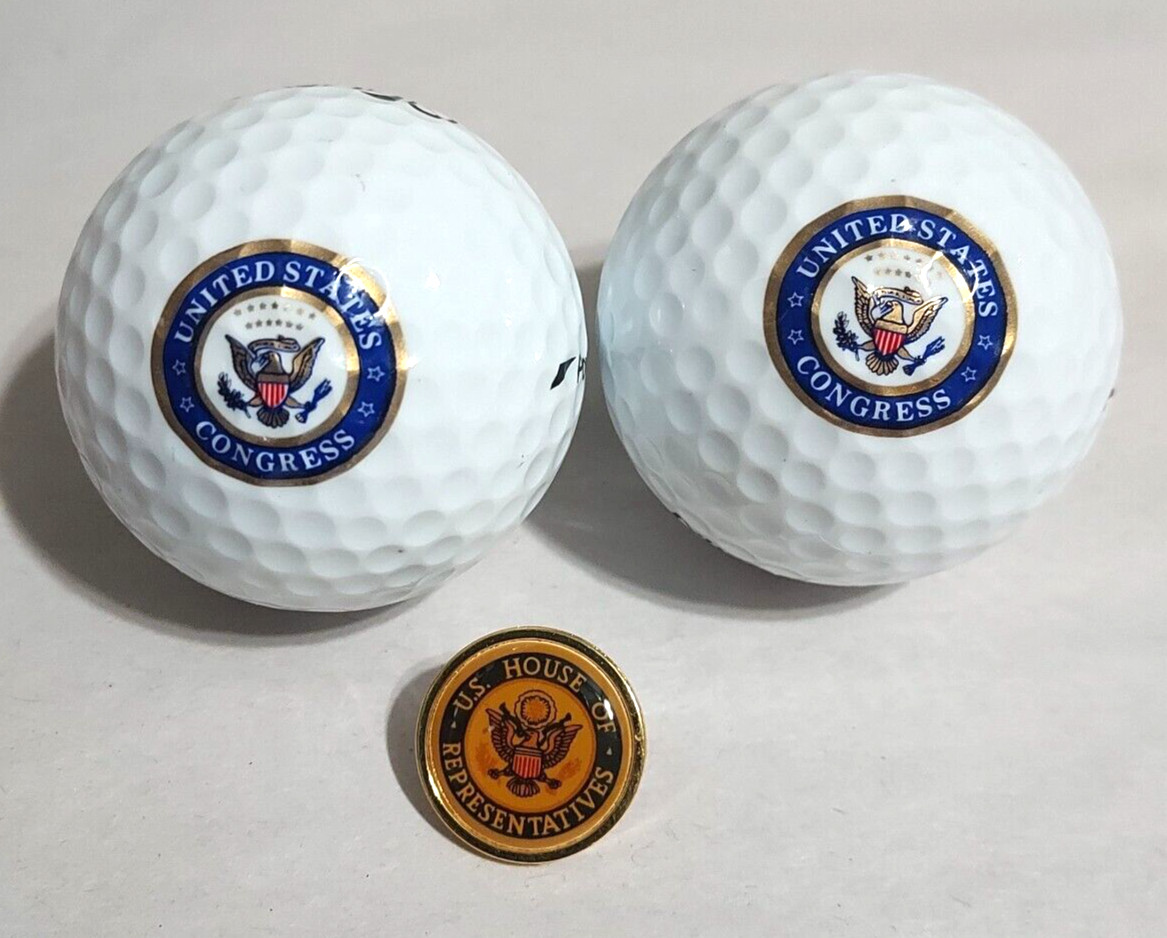 Collectable United States Congress Golf Balls & House Of Representatives Pin