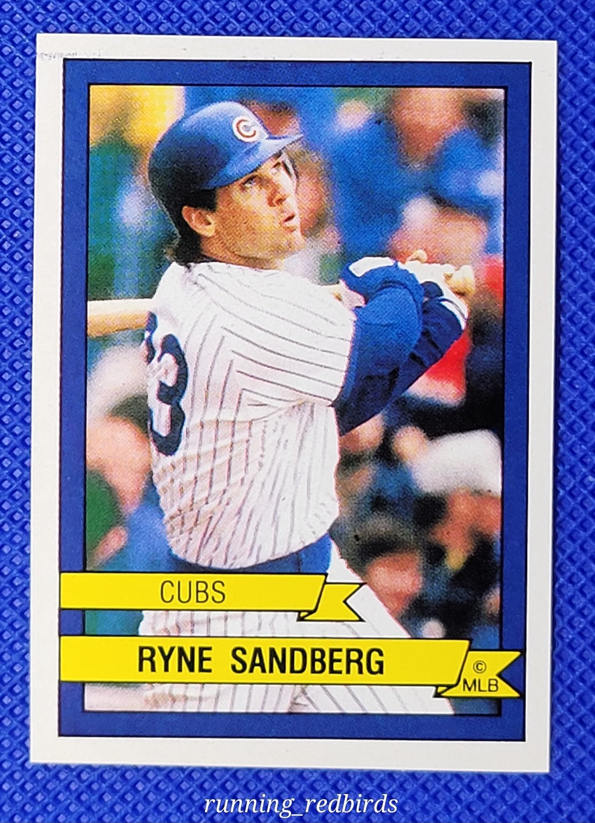 1989 Panini Album Stickers Ryne Sandberg #56 Cubs HOF- Italian – 10+ Ship FREE!