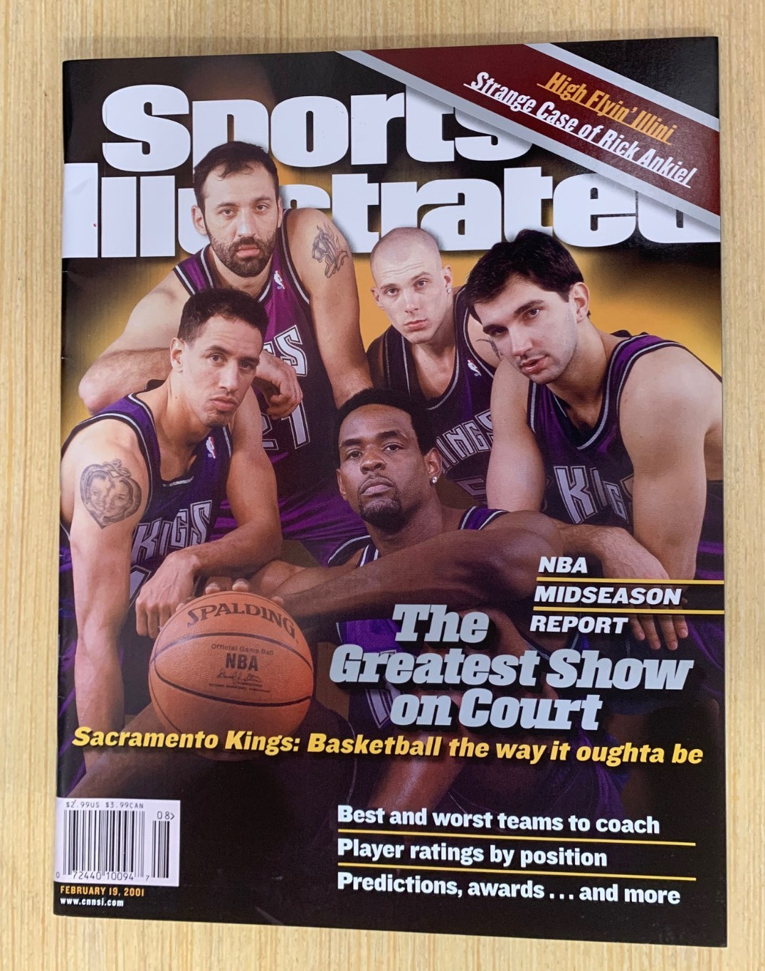 SACRAMENTO KINGS 2001 Sports Illustrated No Label, newsstand, great condition