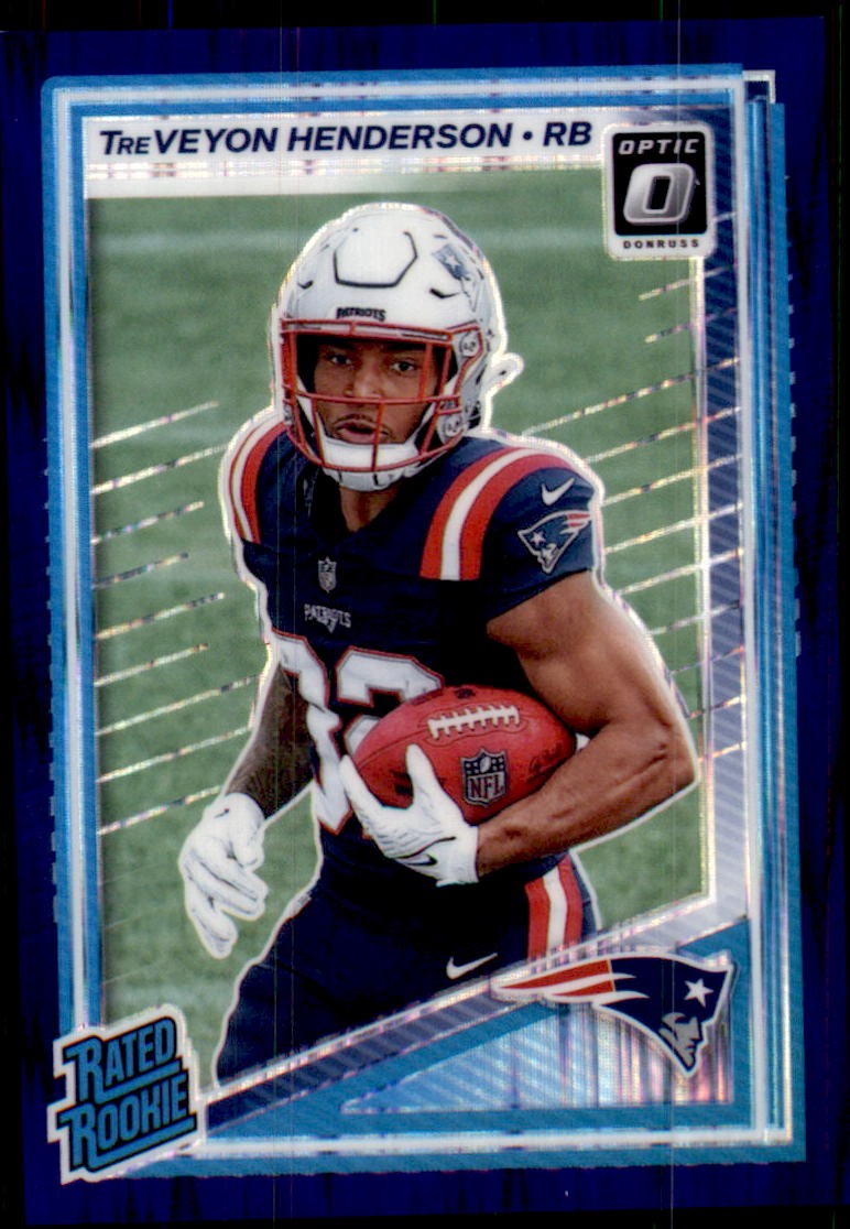 2025 Donruss Optic #248 TreVeyon Henderson Blue Hyper Rookie