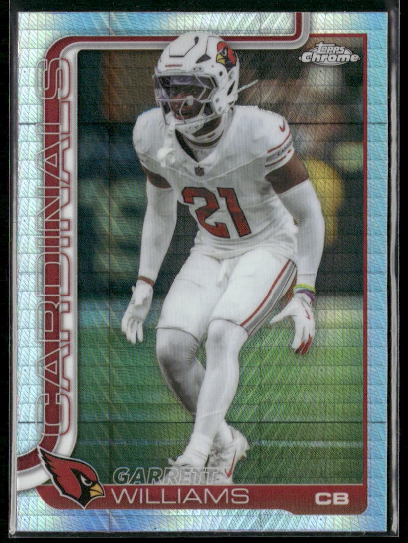 2025 Topps Chrome #6 Garrett Williams Geometric Refractor Arizona Cardinals