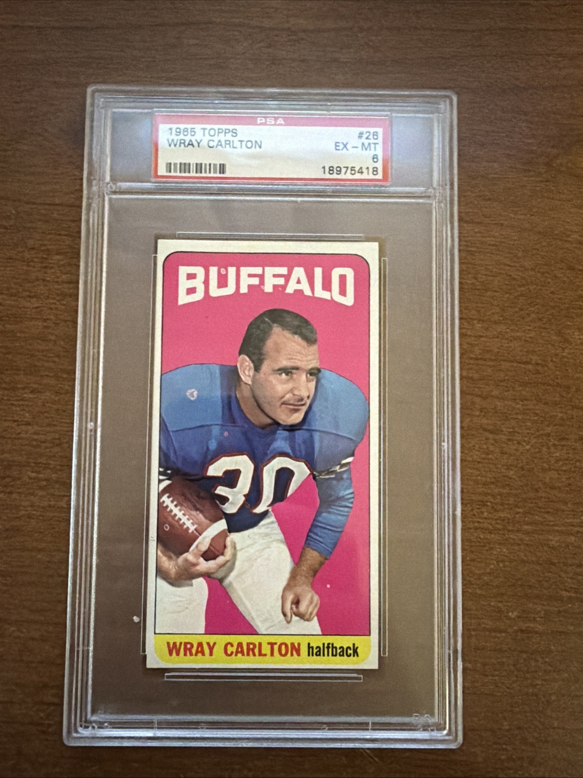 1965 Wray Carlton Buffalo Bills #26 PSA 6