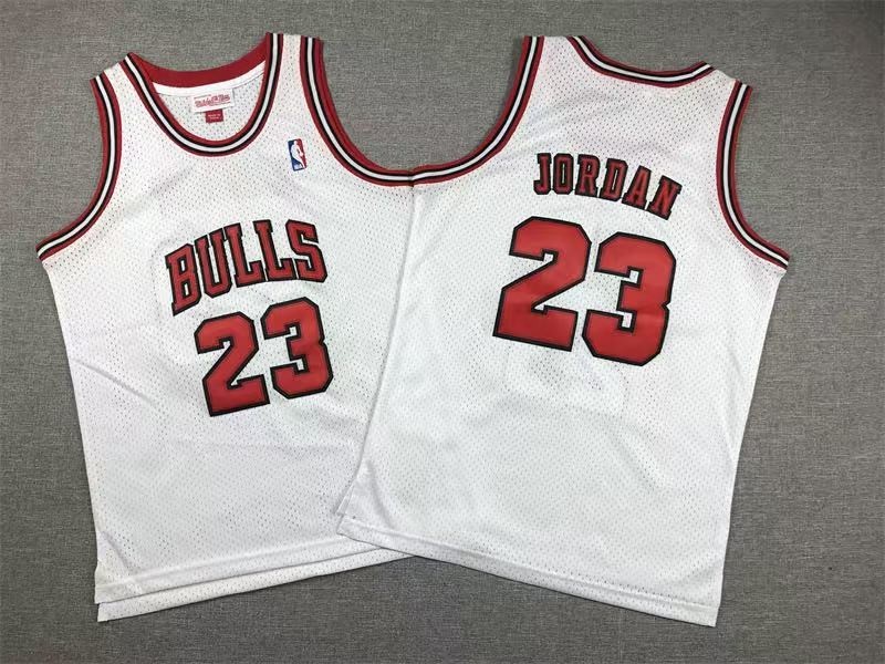 YOUTH Michael Jordan #23 97-98 Season Final Edition Retro Red Vintage Jersey