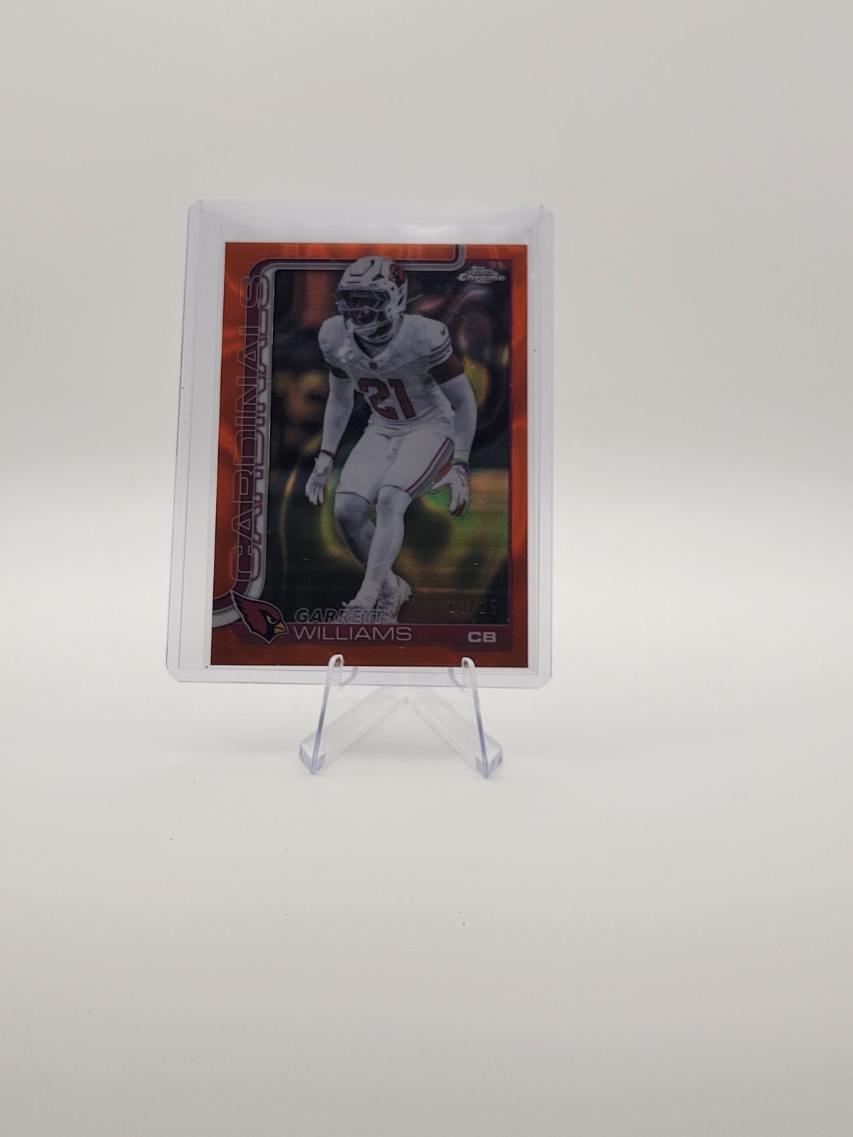 2025 Topps Chrome – Garrett Williams #6 Orange Lava Refractor /25