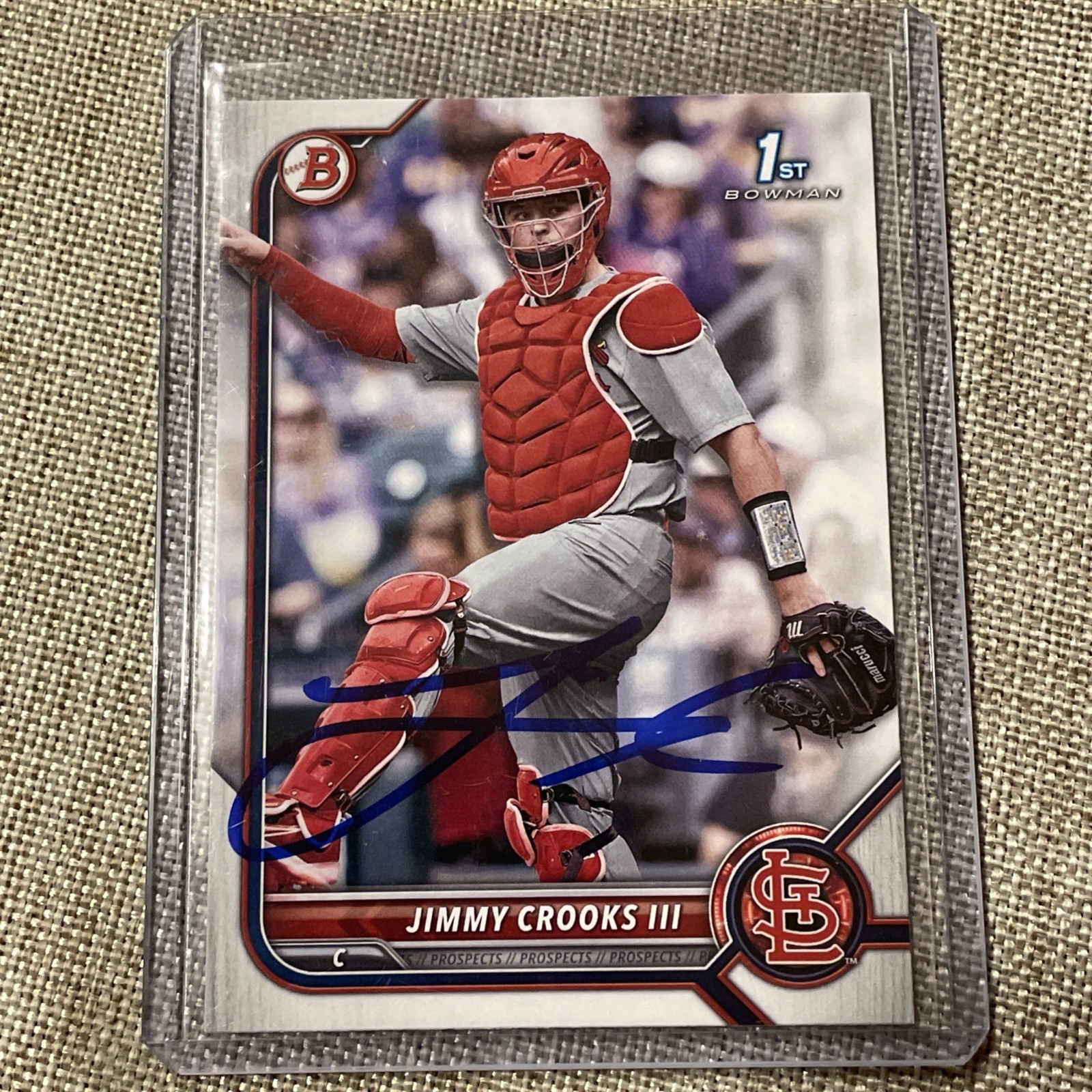 Jimmy Crooks III Signed Card 2022 Reds Team Card IP Auto #BD-178