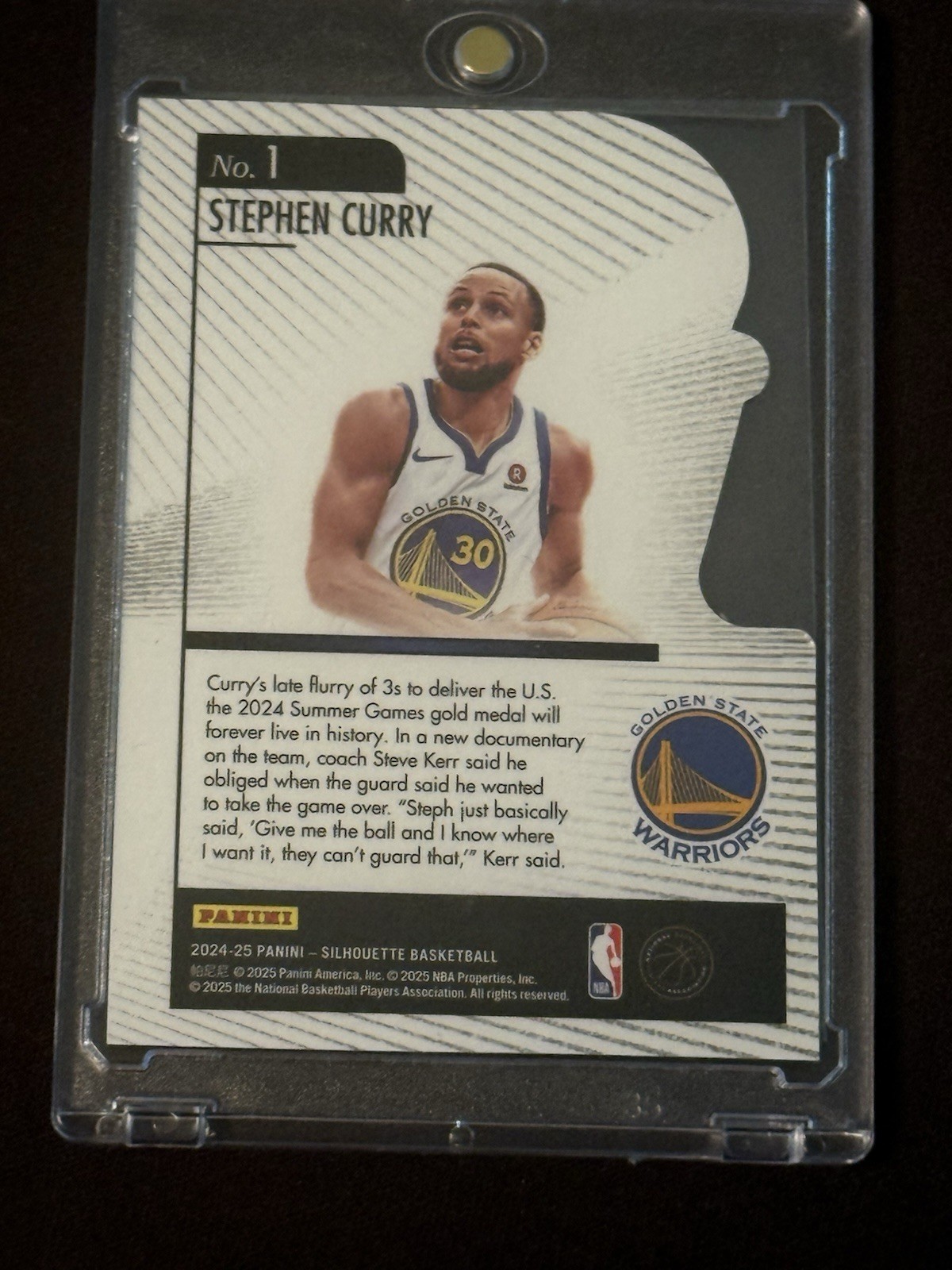 2024-25 Stephen Curry Panini Silhouette #1 Hand Crafted Gold 10/10 Warriors 🔥