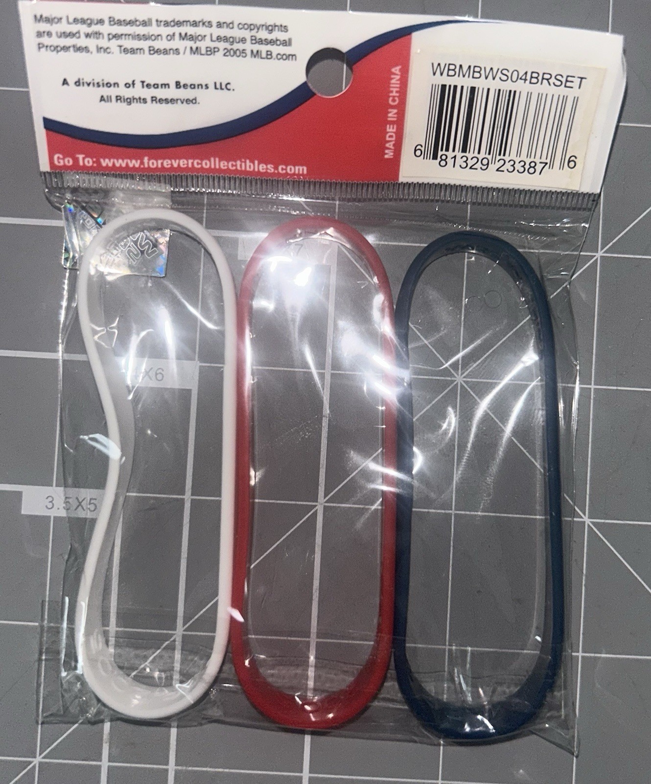 Red Sox 2004 World Series MLB Wristband Set Of 3 New Sealed