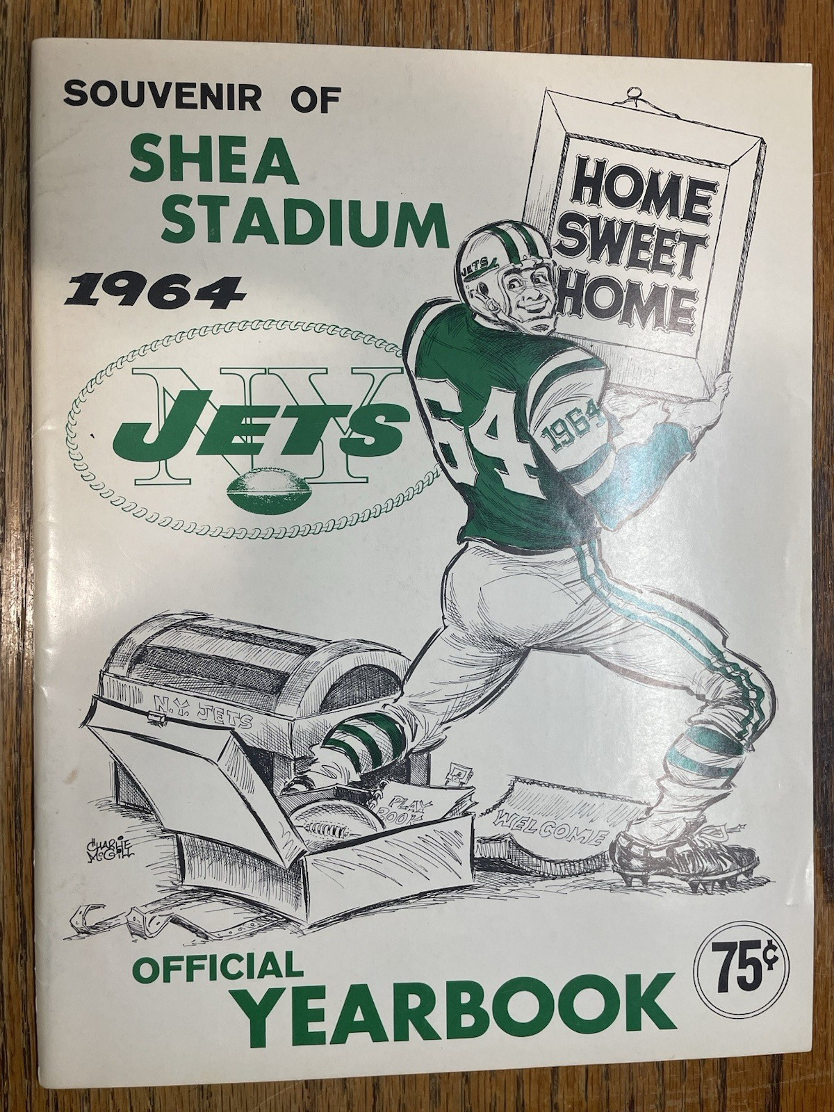 New York Jets 1964 Yearbook First Year At Shea Stadium Pre Joe Namath Year