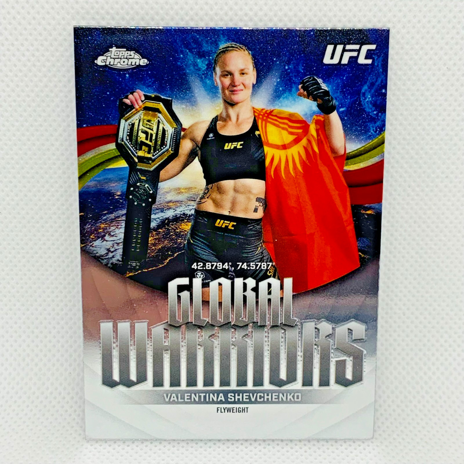2026 Topps Chrome UFC Valentina Shevchenko Global Warriors Insert Card GW-3