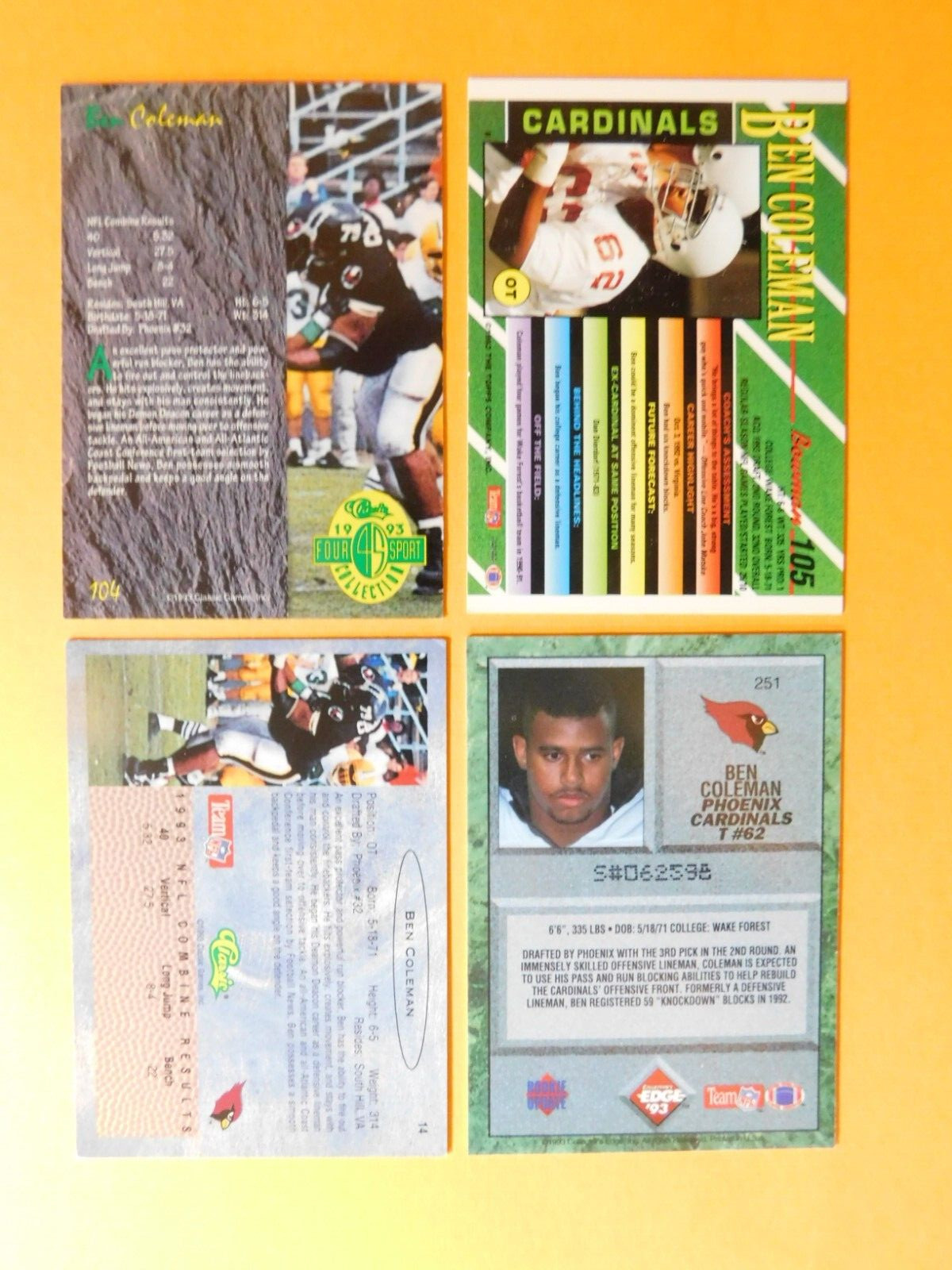 Ben Coleman 4 Card Lot