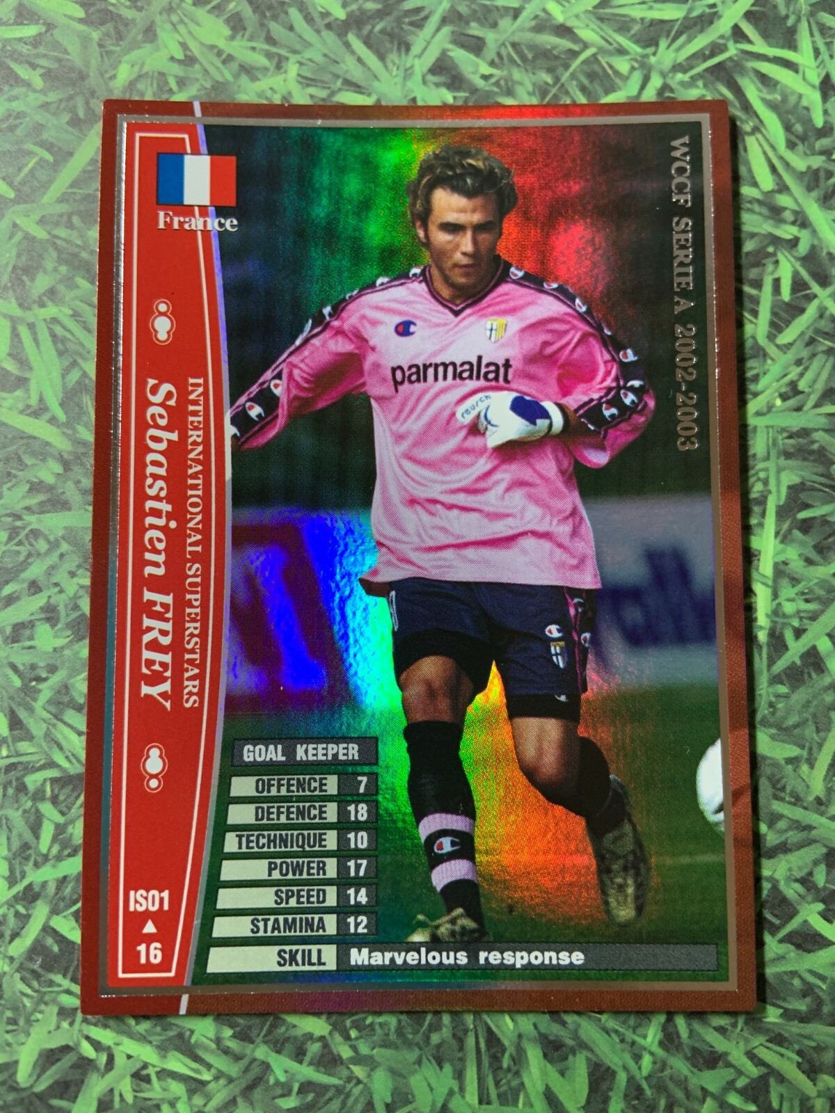 Panini WCCF 2002-03 Sebastien Frey Parma Italy Refractor card France