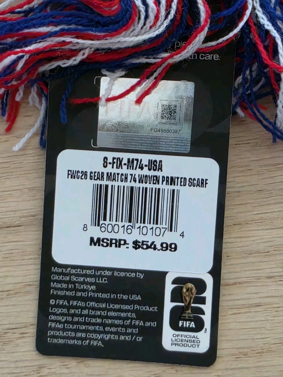 2026 Fifa World Cup Germany Paraguay Round 32 Official Limited Adidas Scarf