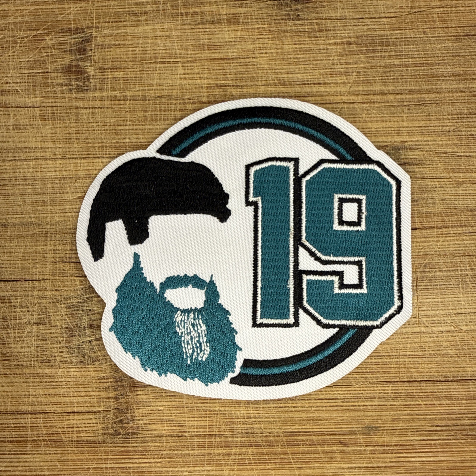 Joe Thornton 19 Sharks Retirement 4×3.5in Embroidered Patch