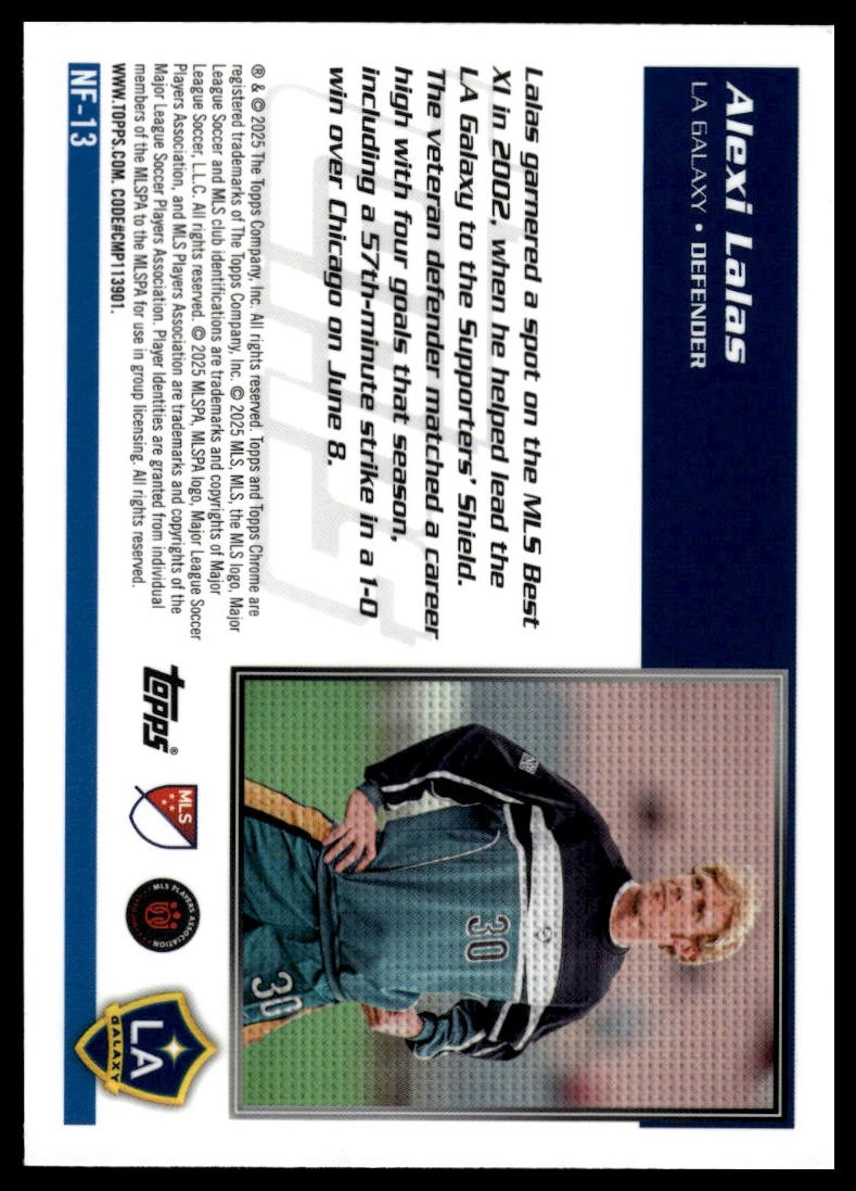 2025 Topps Chrome MLS – Alexi Lalas 1995 Topps – Soccer #NF-13