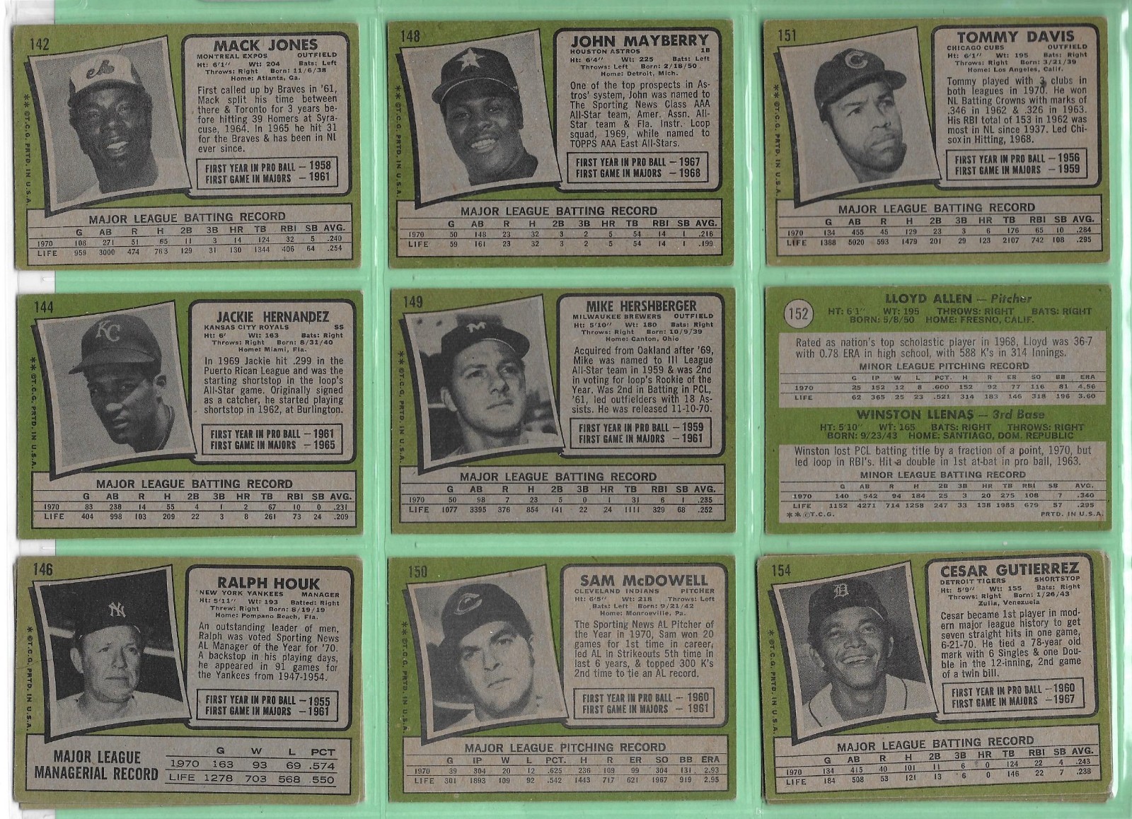 1971 Topps Baseball – Pick Your Cards & Fill Your Sets – Cards (8-223)