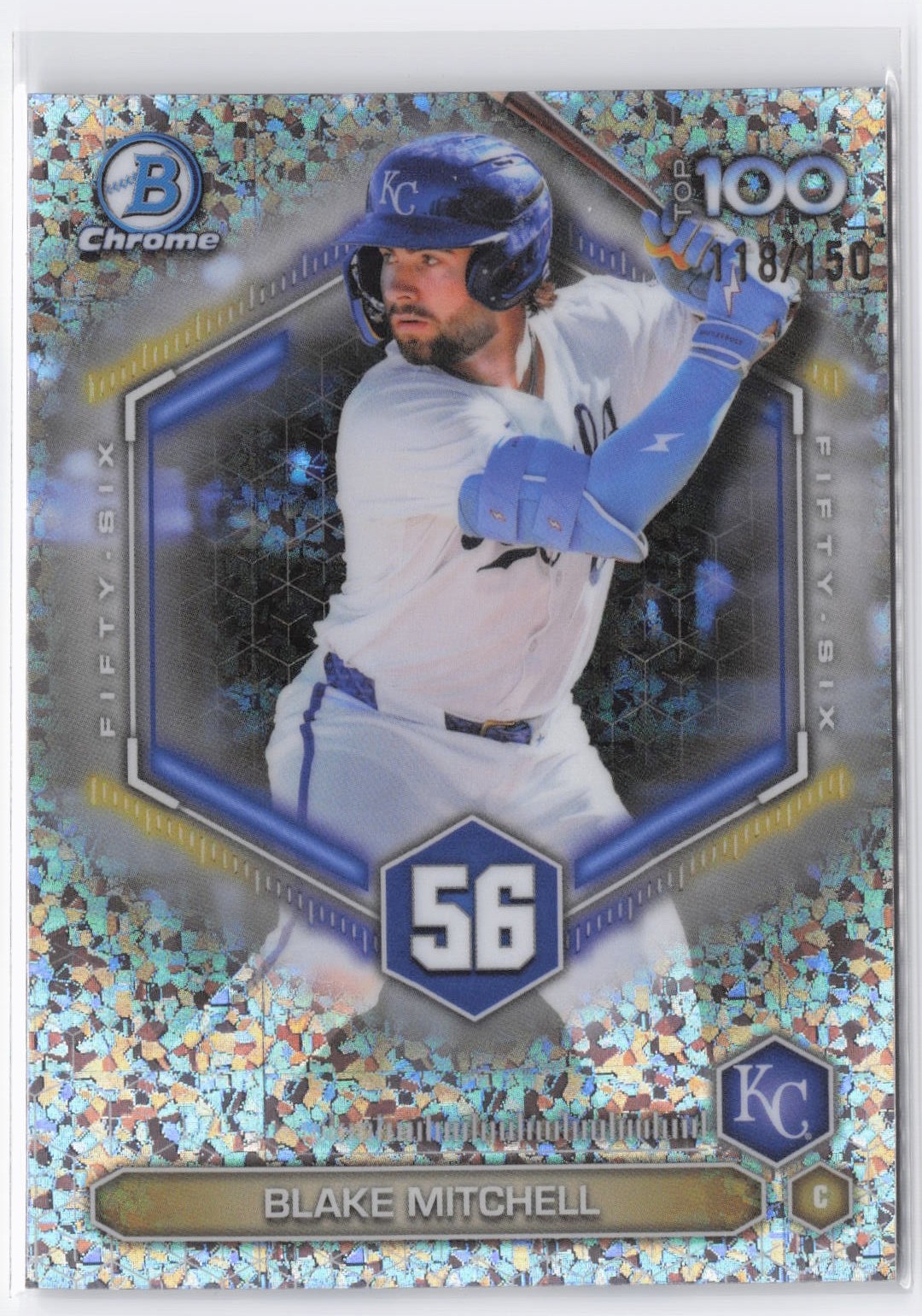 2026 Bowman #BTP-56 Blake Mitchell Scouts’ Top 100 Mini-Diamond Refractors #/150